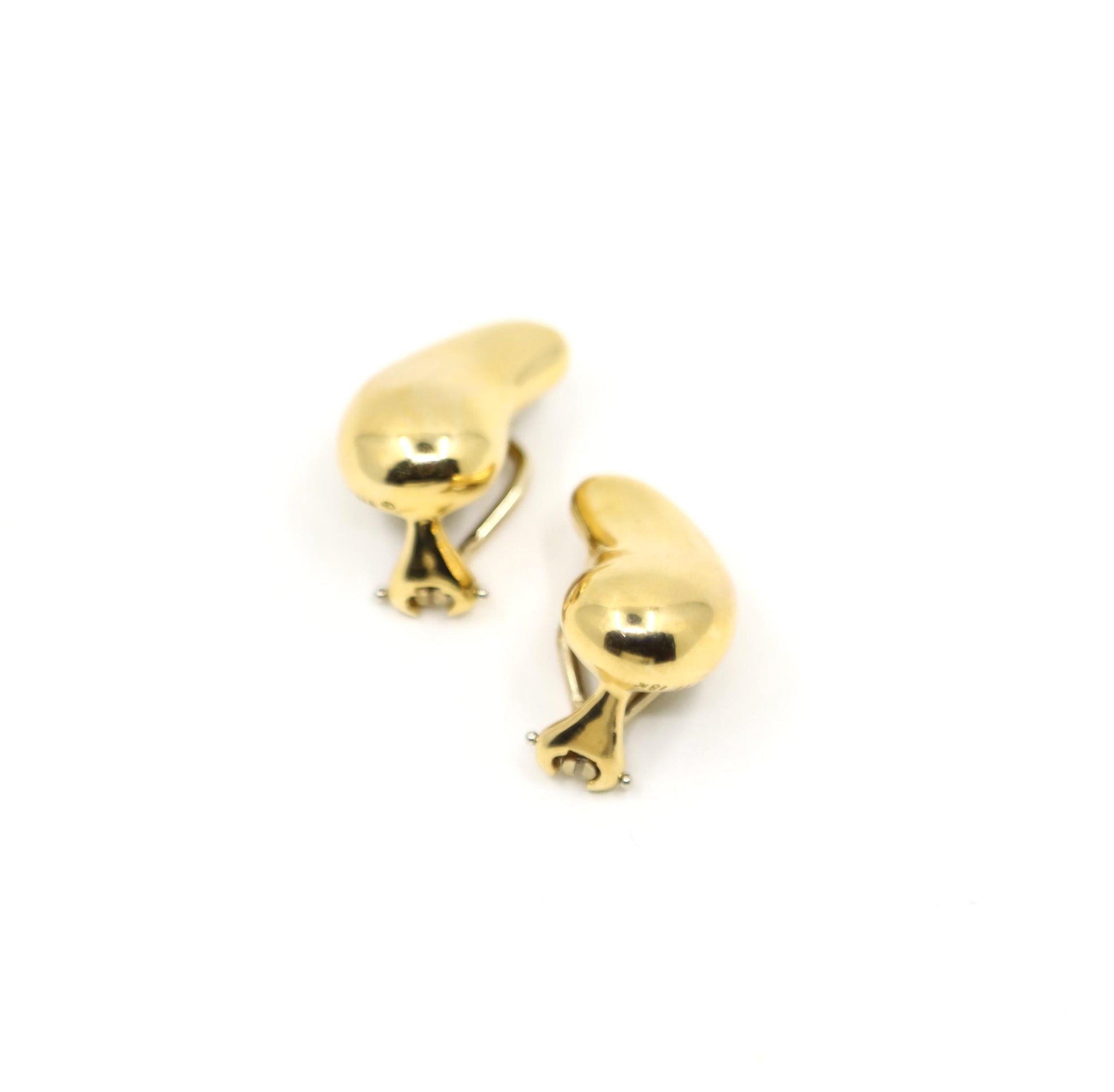 Tiffany & Co Elsa Peretti 18K Gold Bean Earrings