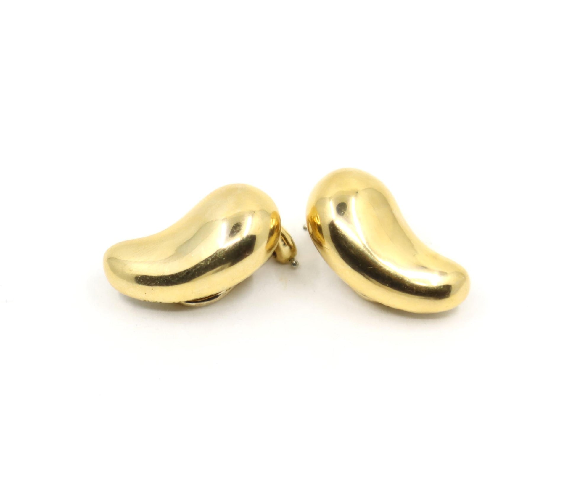 Tiffany & Co Elsa Peretti 18K Gold Bean Earrings