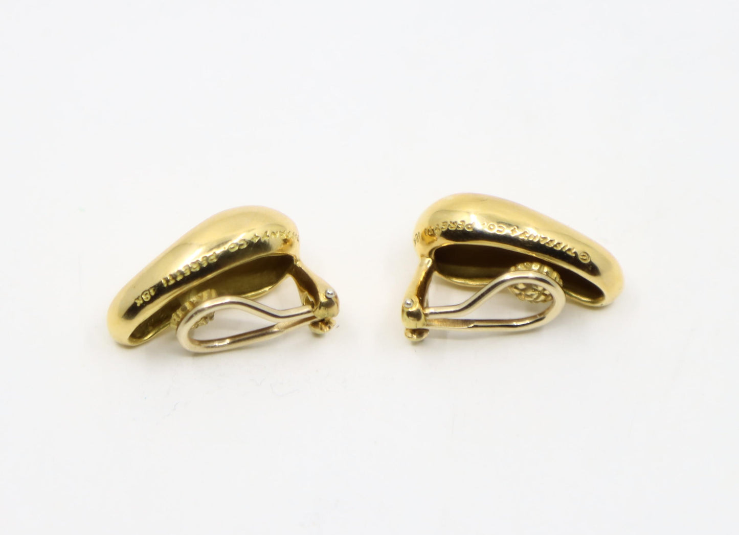 Tiffany & Co Elsa Peretti 18K Gold Bean Earrings