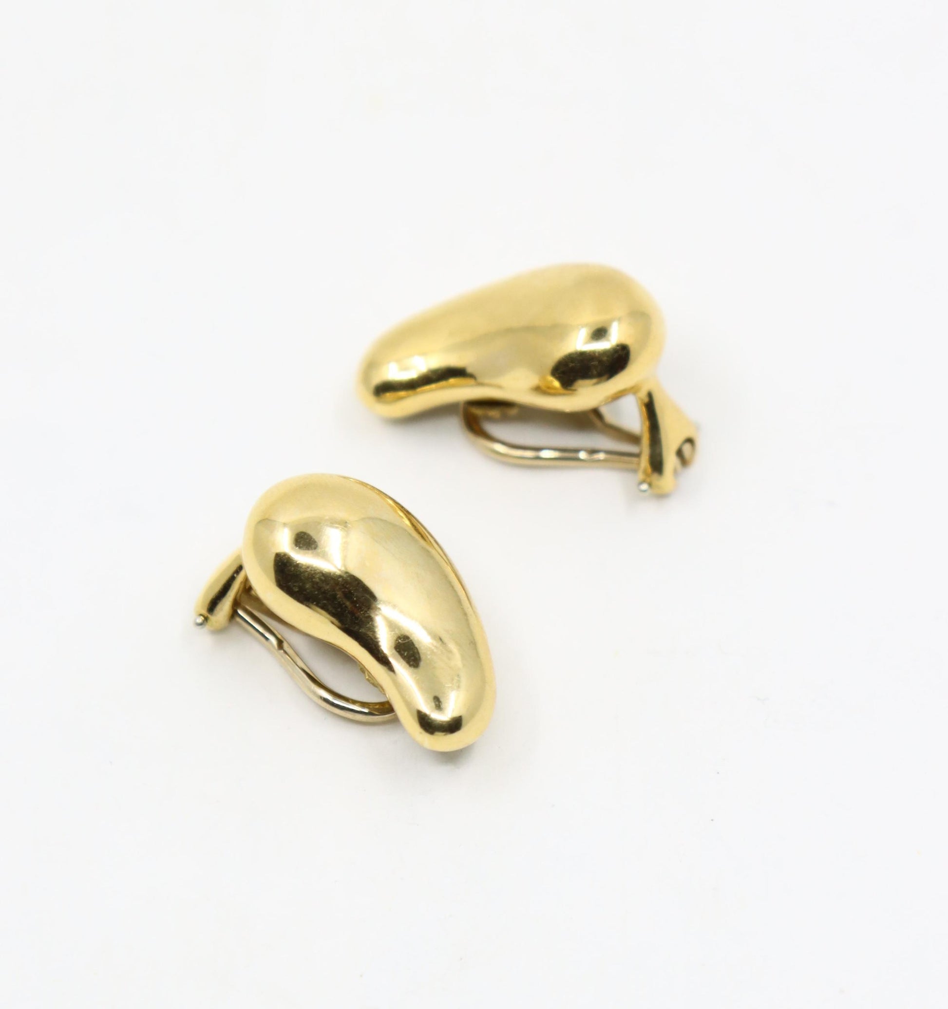 Tiffany & Co Elsa Peretti 18K Gold Bean Earrings