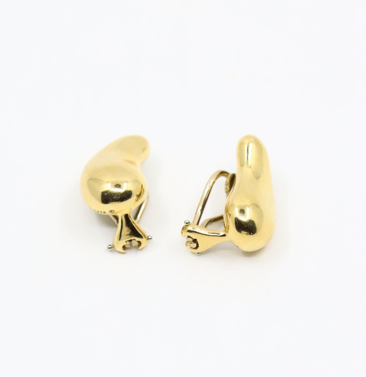 Tiffany & Co Elsa Peretti 18K Gold Bean Earrings