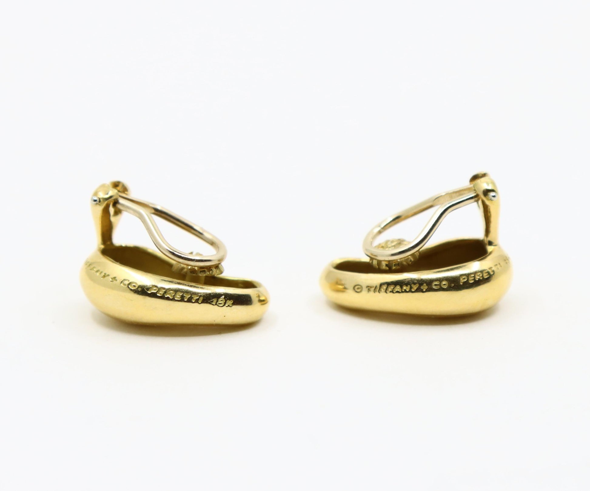 Tiffany & Co Elsa Peretti 18K Gold Bean Earrings