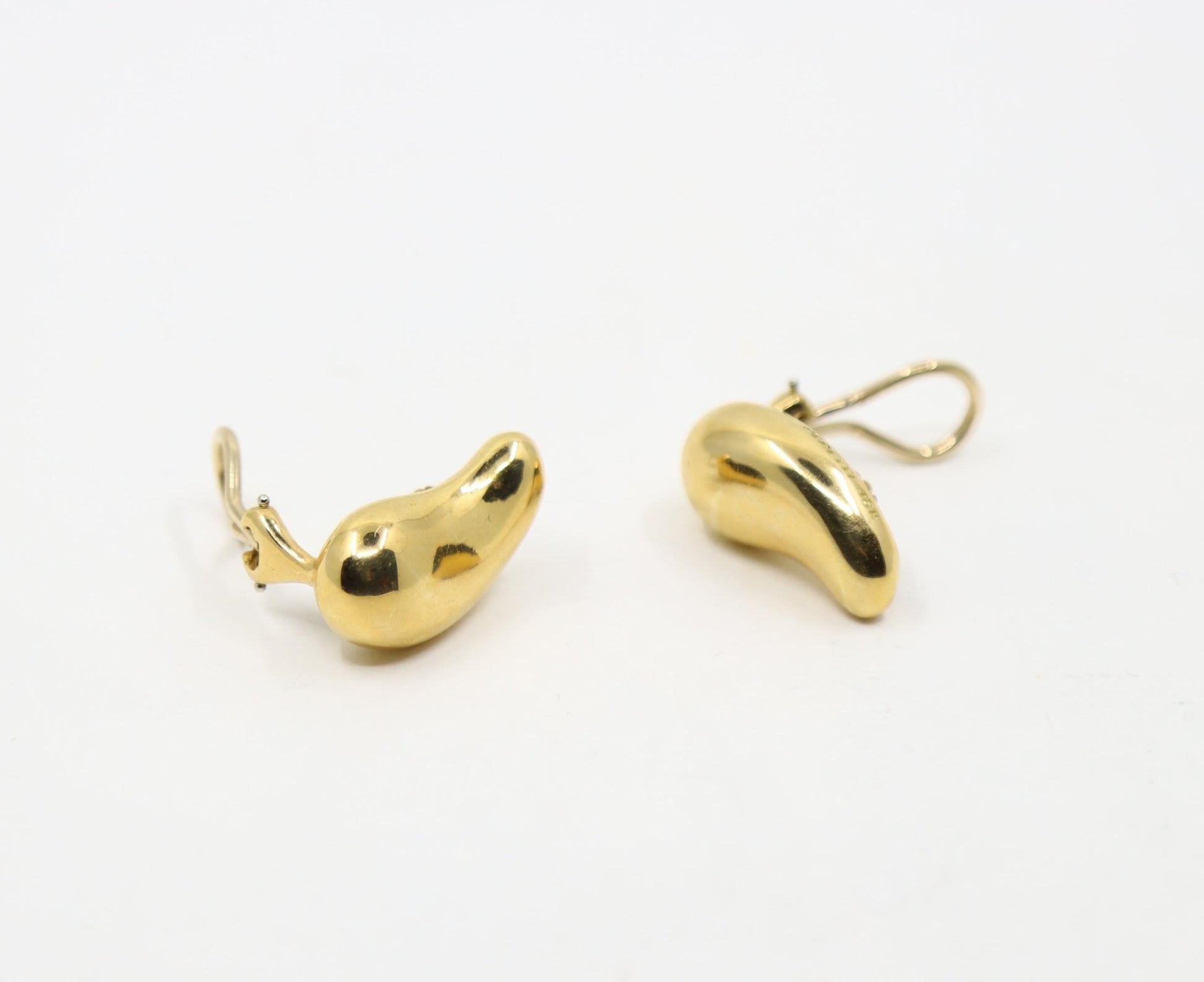 Tiffany & Co Elsa Peretti 18K Gold Bean Earrings