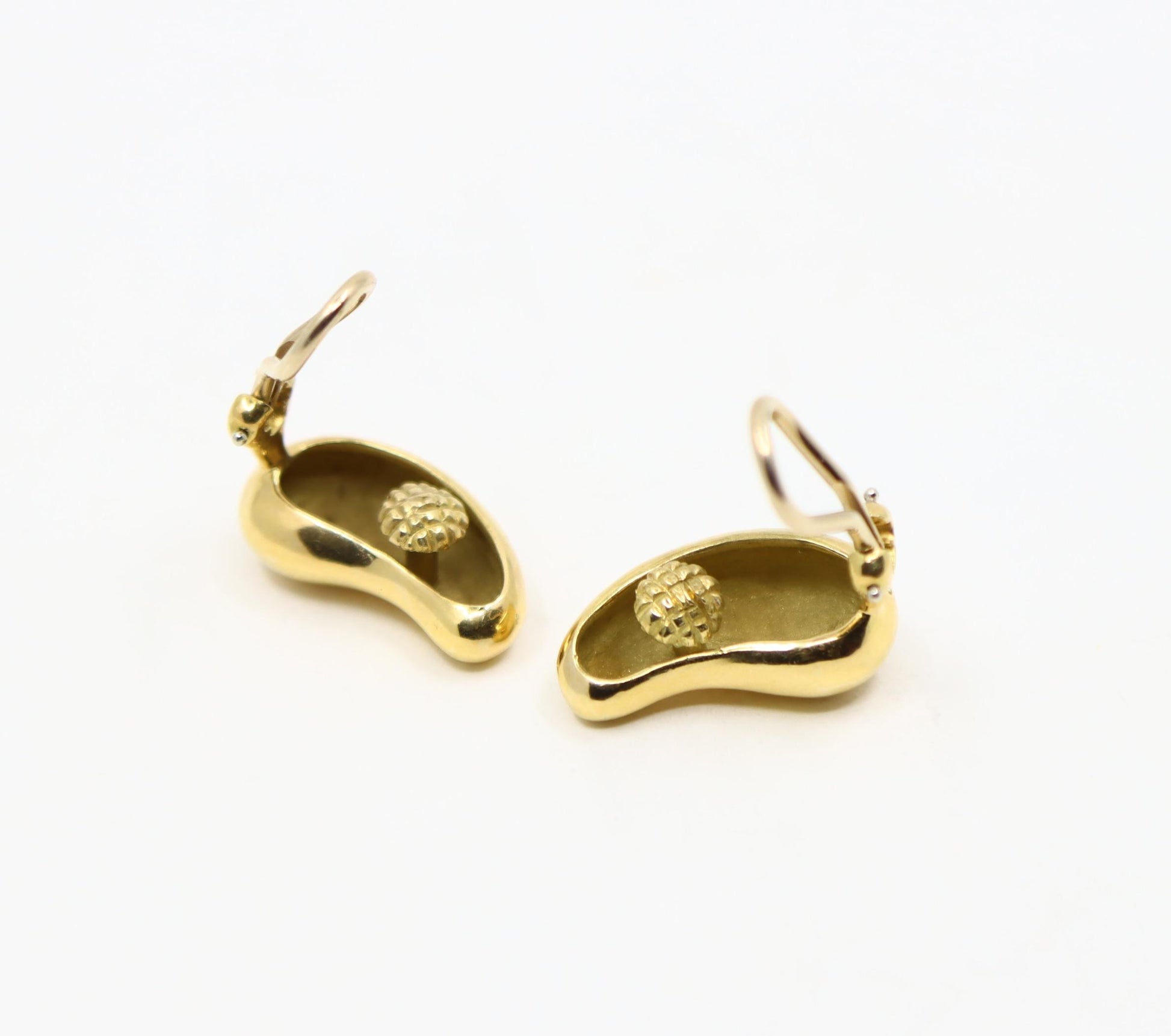 Tiffany & Co Elsa Peretti 18K Gold Bean Earrings