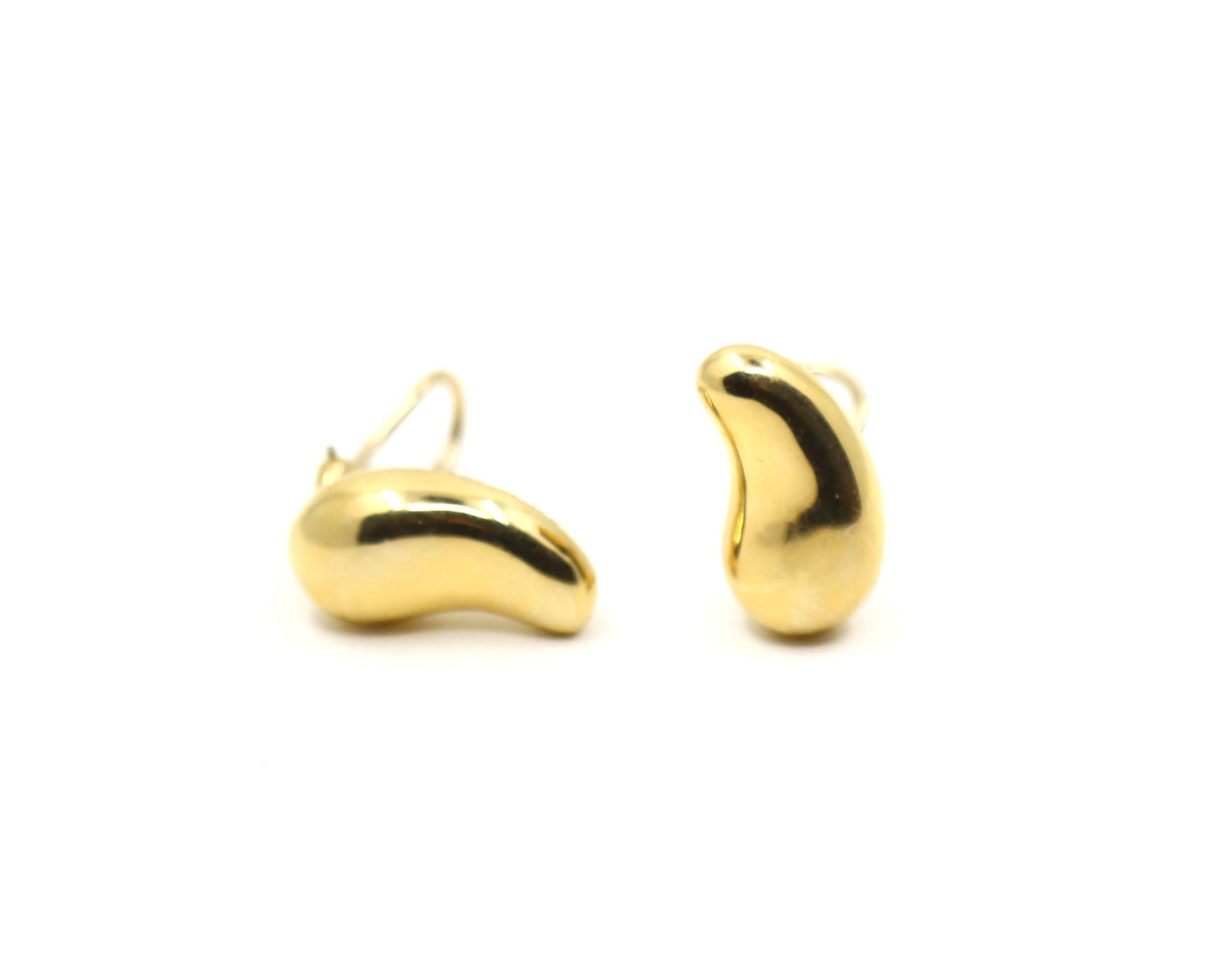 Tiffany & Co Elsa Peretti 18K Gold Bean Earrings