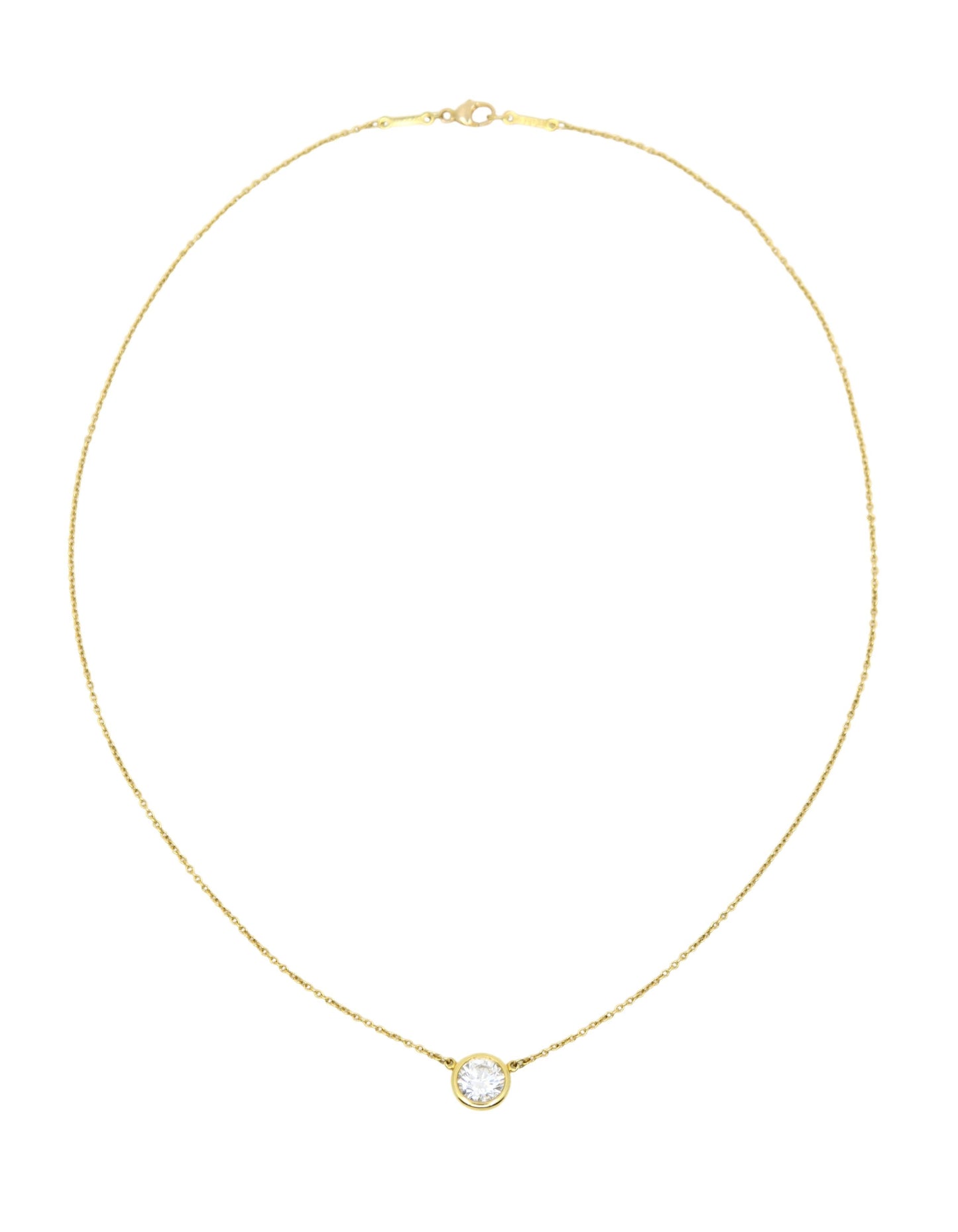 Tiffany & Co 18K Gold Elsa Perreti 1 Carat VS1 “Diamond By The Yard” Necklace