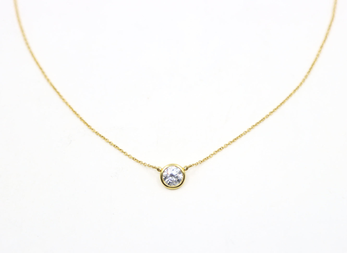 Tiffany & Co 18K Gold Elsa Perreti 1 Carat VS1 “Diamond By The Yard” Necklace