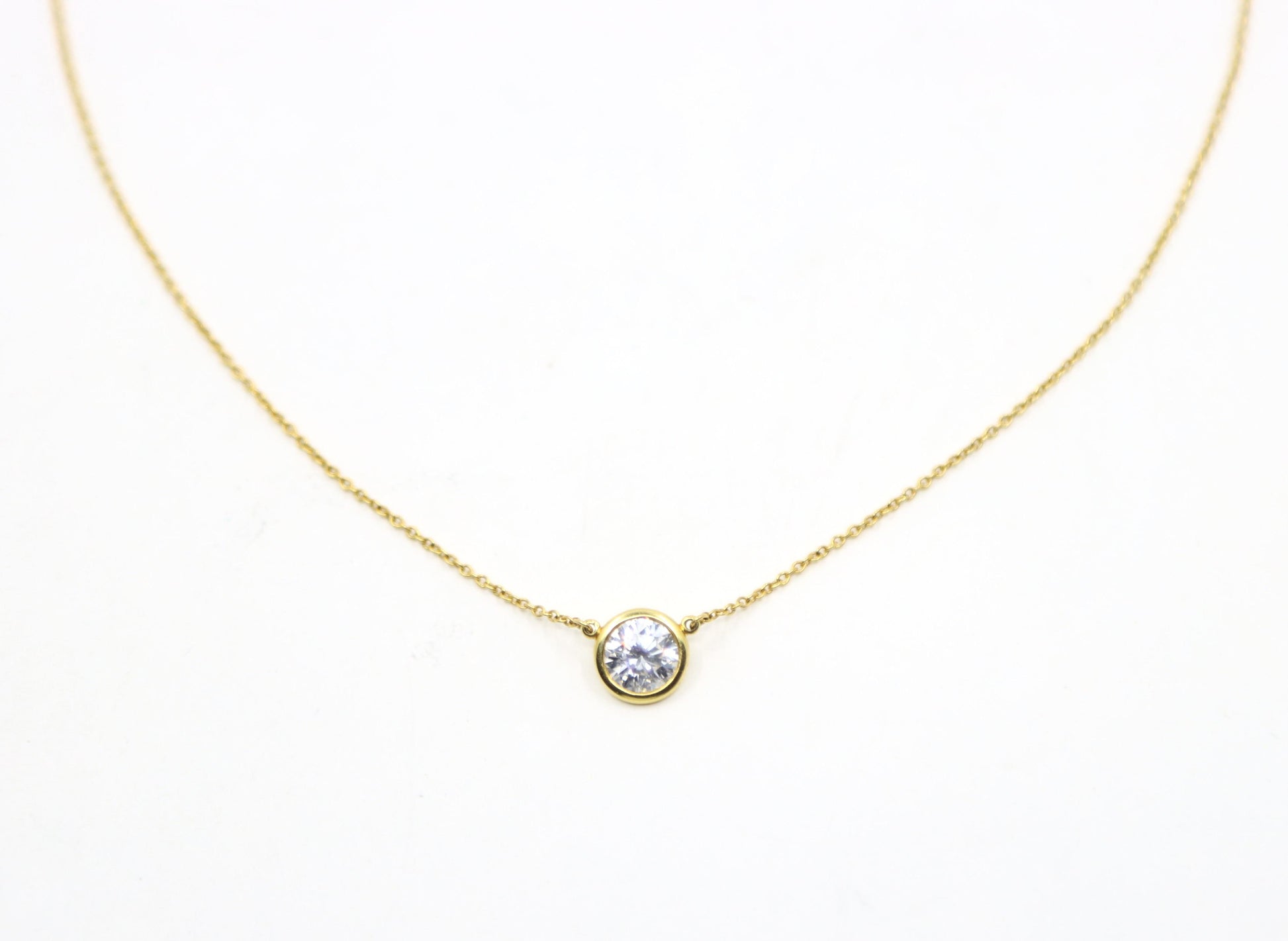Tiffany & Co 18K Gold Elsa Perreti 1 Carat VS1 “Diamond By The Yard” Necklace