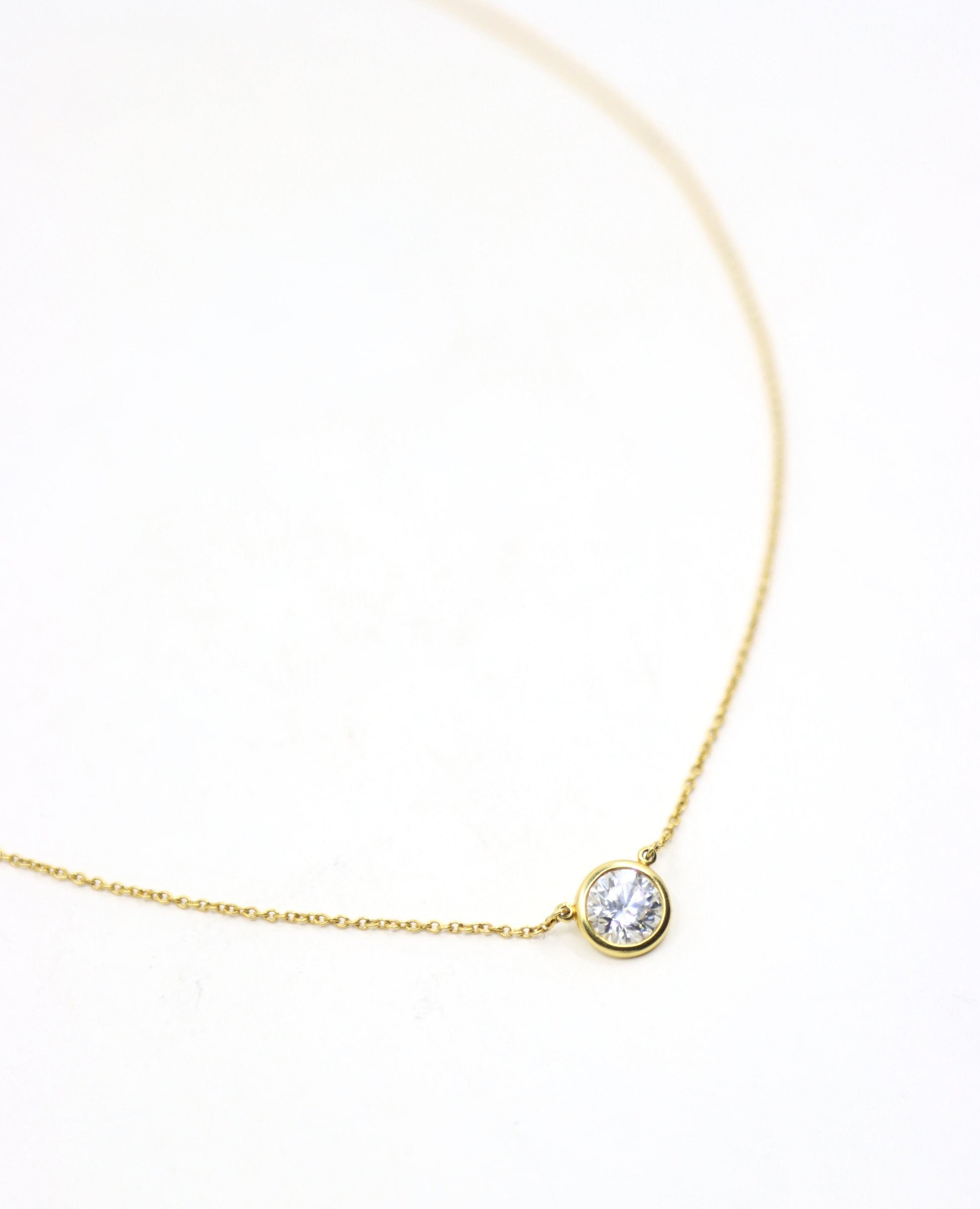 Tiffany & Co 18K Gold Elsa Perreti 1 Carat VS1 “Diamond By The Yard” Necklace