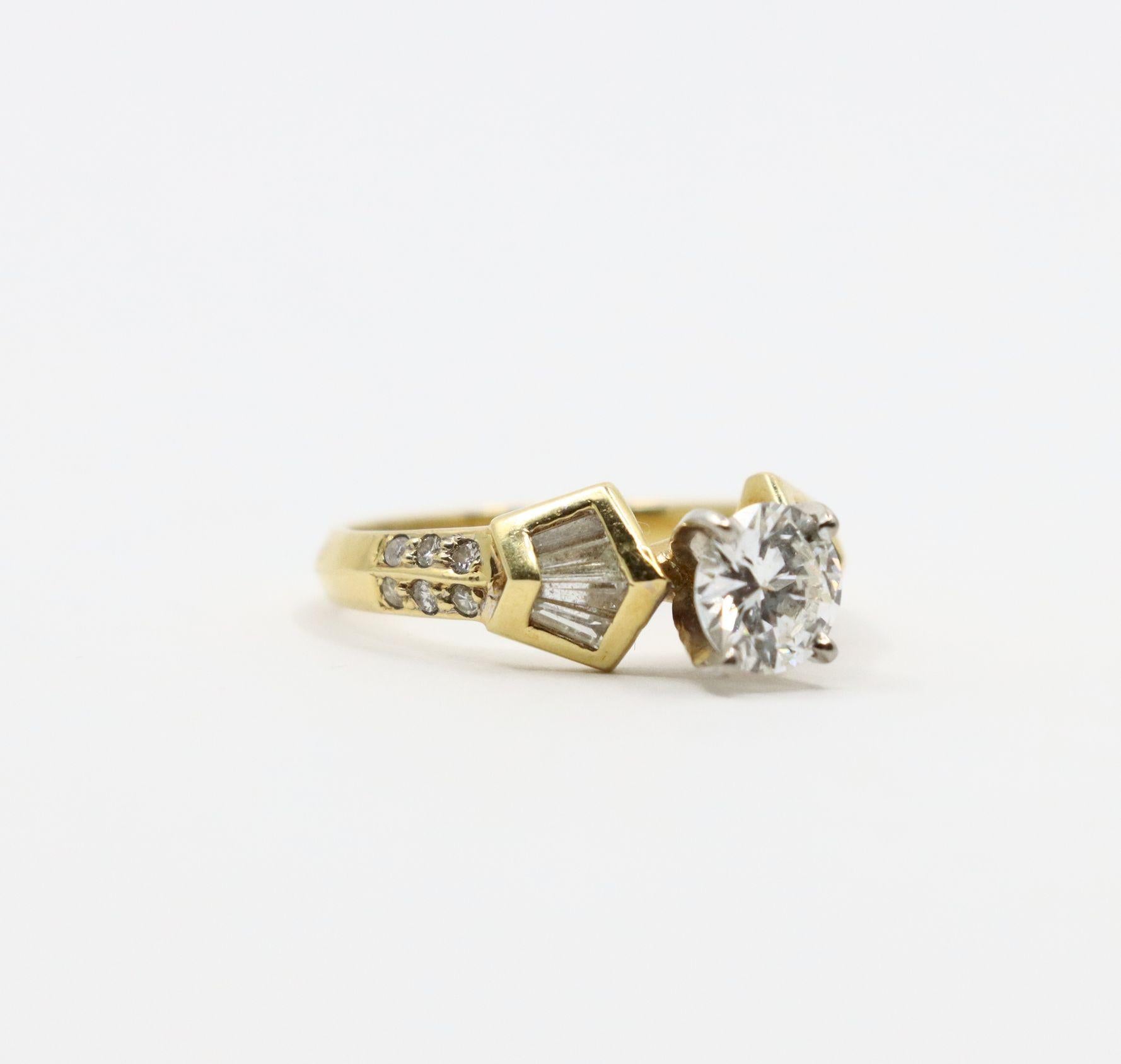 Vintage 18K Gold Diamond Ring