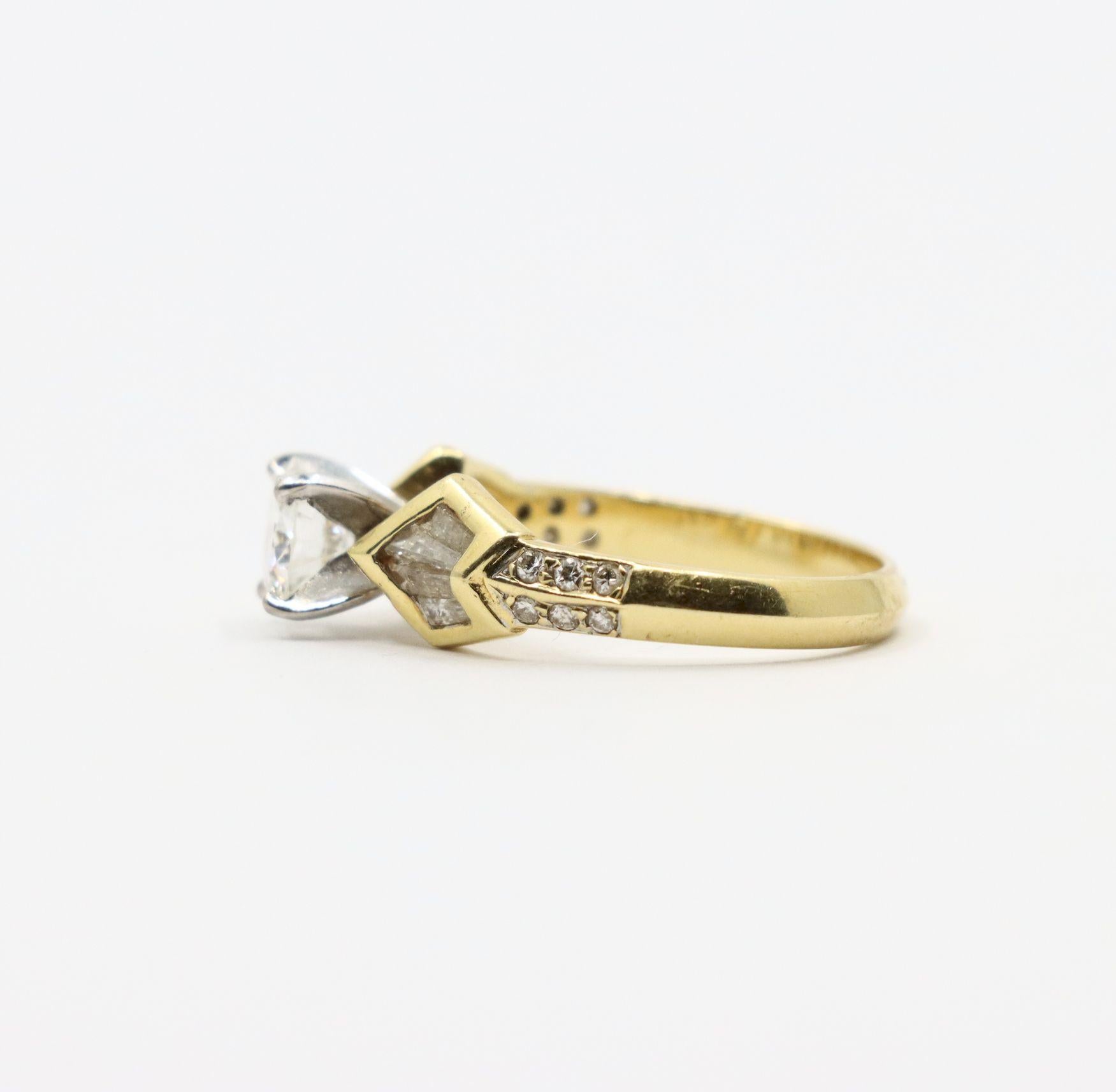 Vintage 18K Gold Diamond Ring