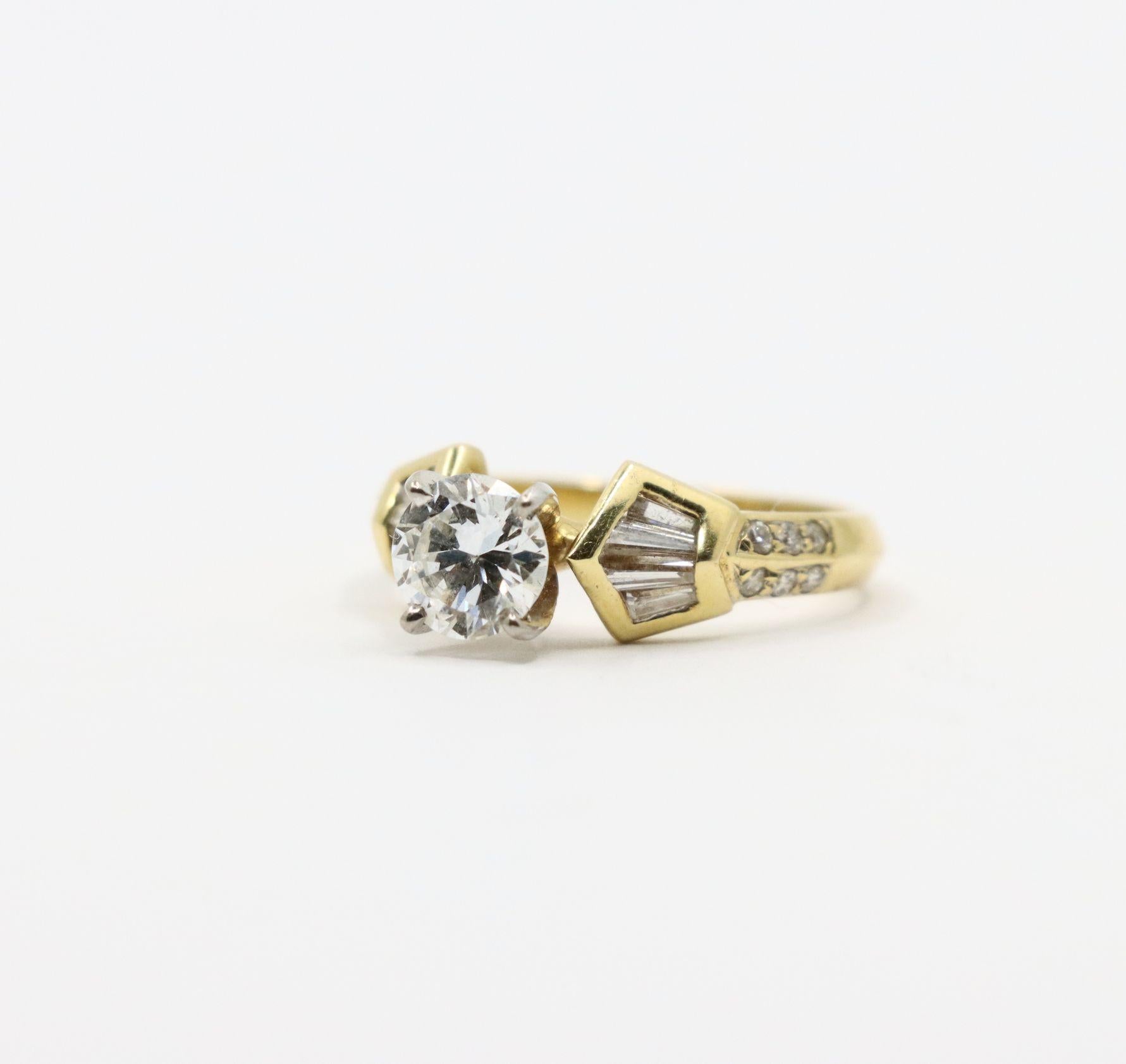 Vintage 18K Gold Diamond Ring