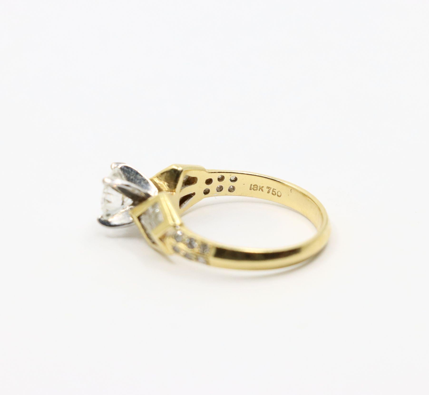 Vintage 18K Gold Diamond Ring