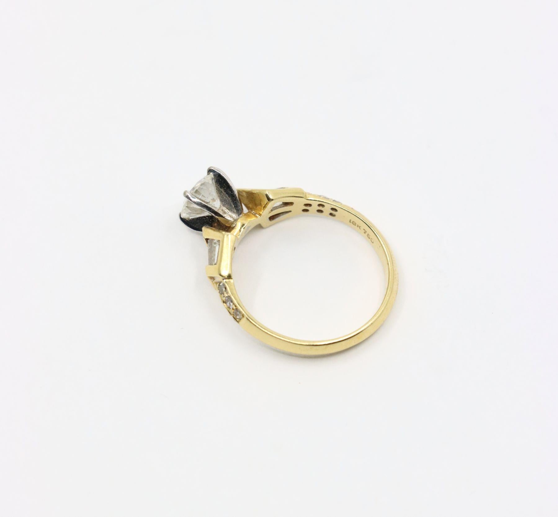 Vintage 18K Gold Diamond Ring