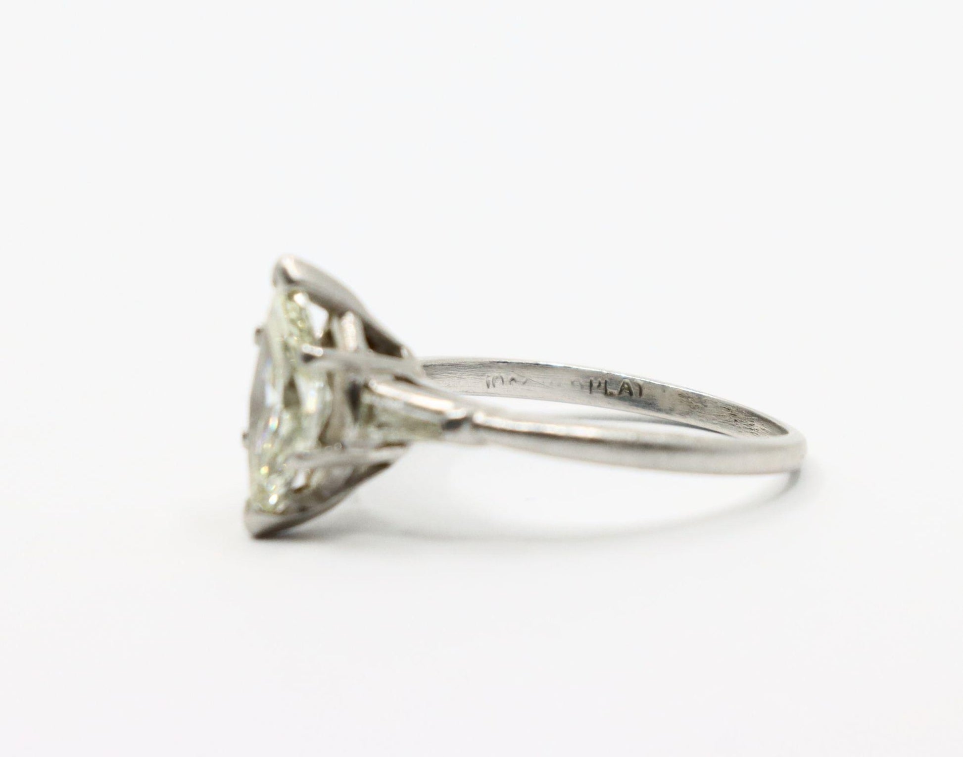 Vintage Platinum Marquise Diamond Ring