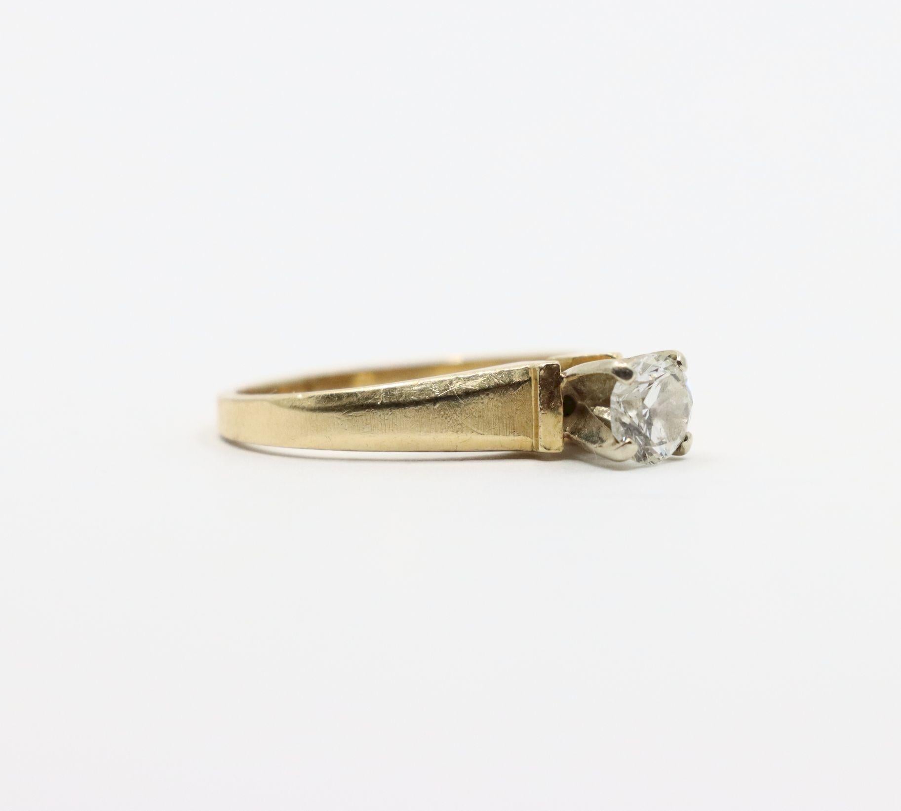 Vintage 14K Gold Diamond Ring