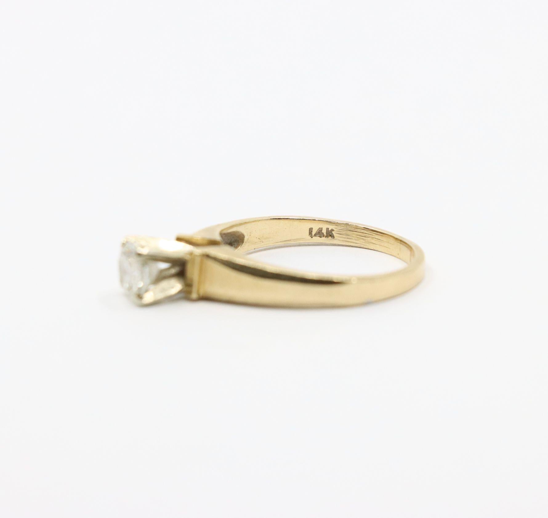 Vintage 14K Gold Diamond Ring