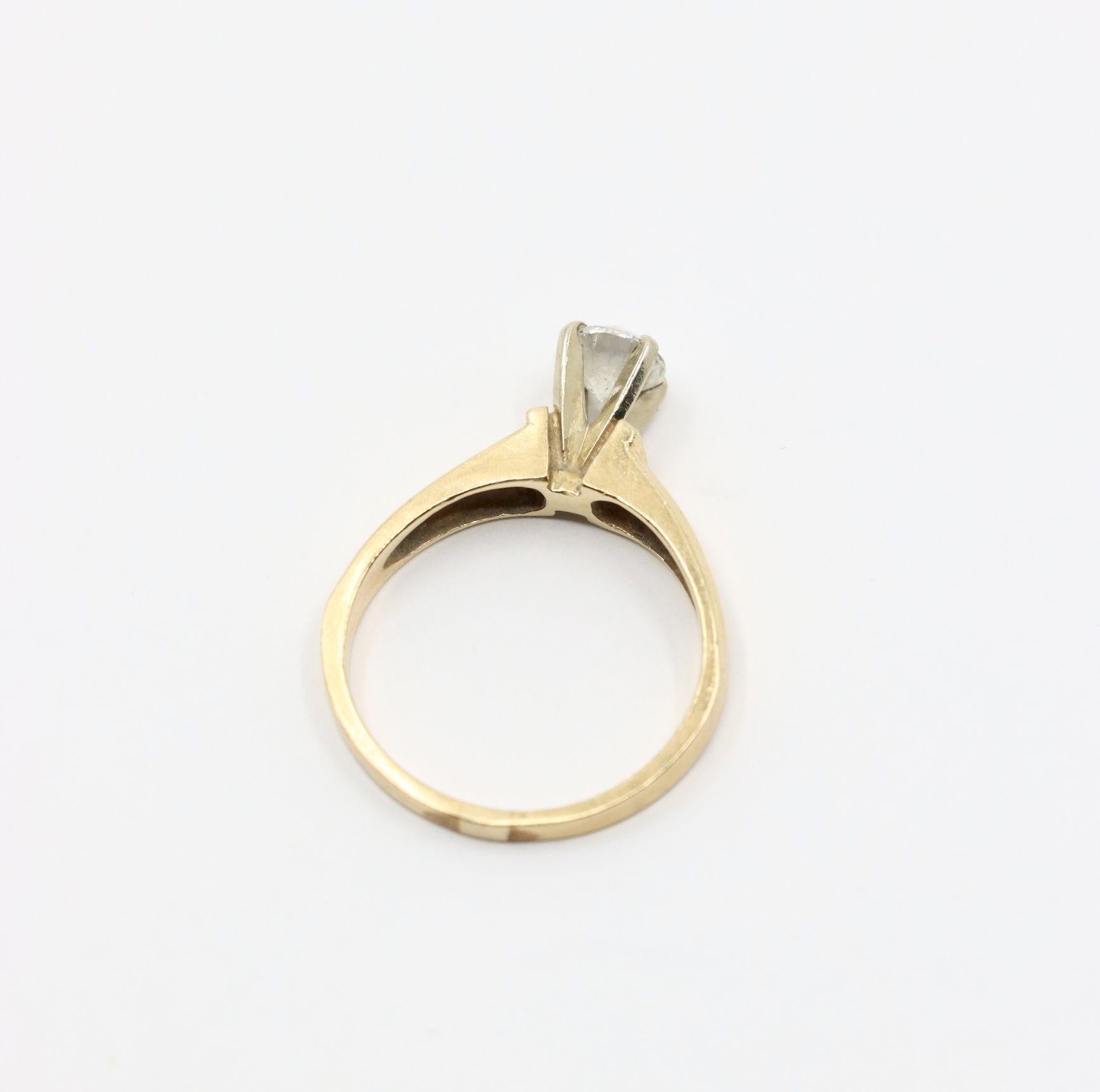 Vintage 14K Gold Diamond Ring