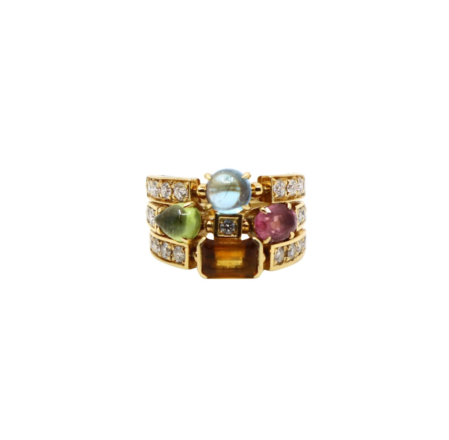Bulgari Allegra Diamond & Multi-Gemstone Ring