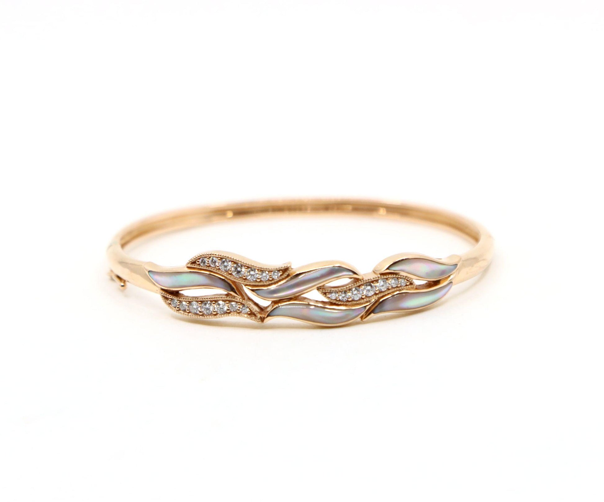 Kabana 14K Gold Diamond Mother of Pearl Bracelet