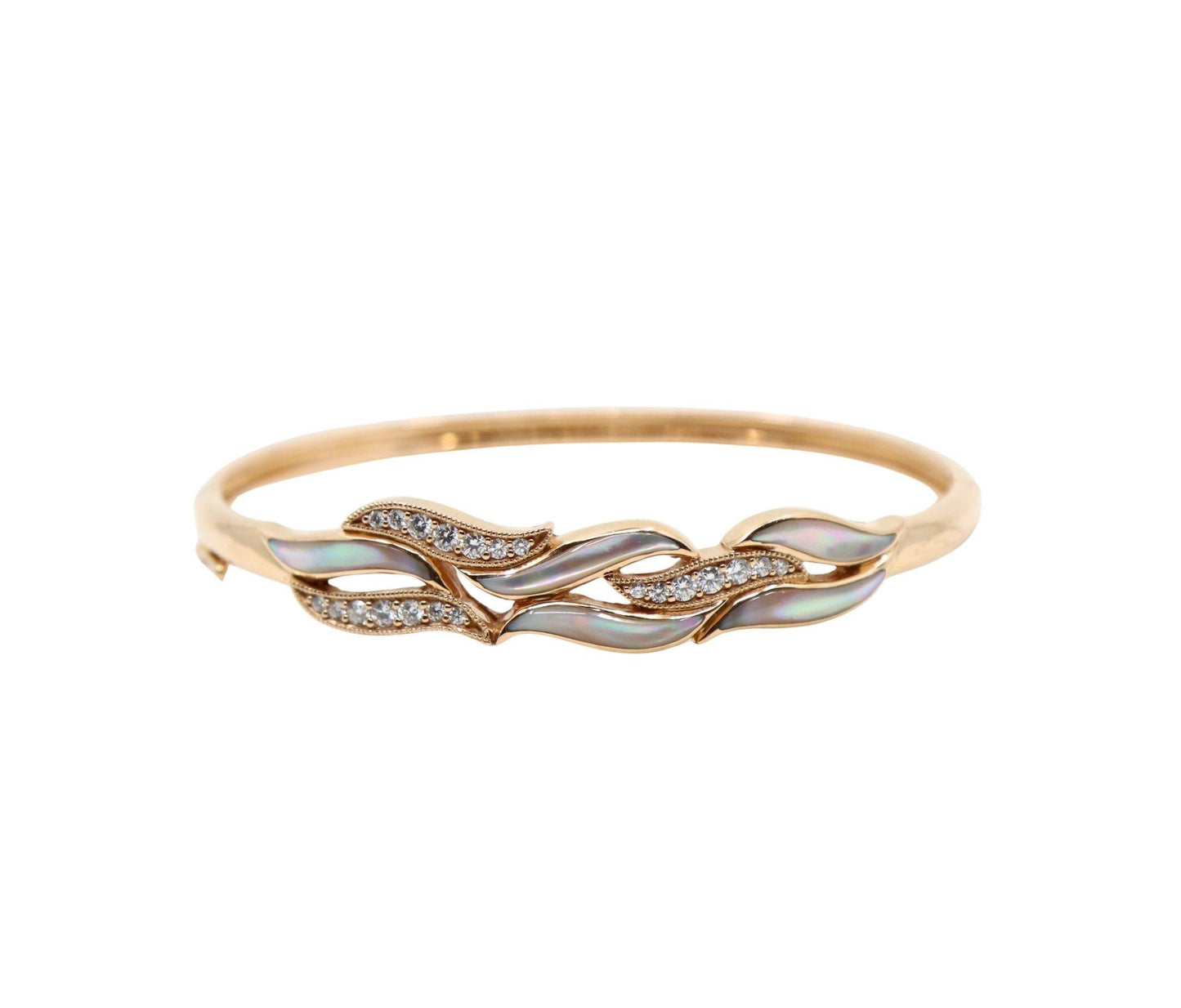 Kabana 14K Gold Diamond Mother of Pearl Bracelet