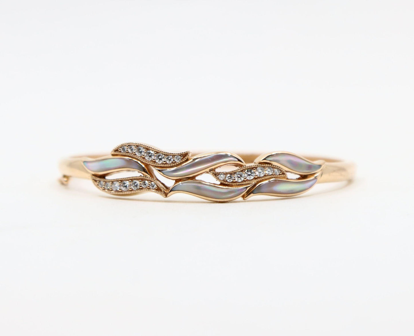 Kabana 14K Gold Diamond Mother of Pearl Bracelet