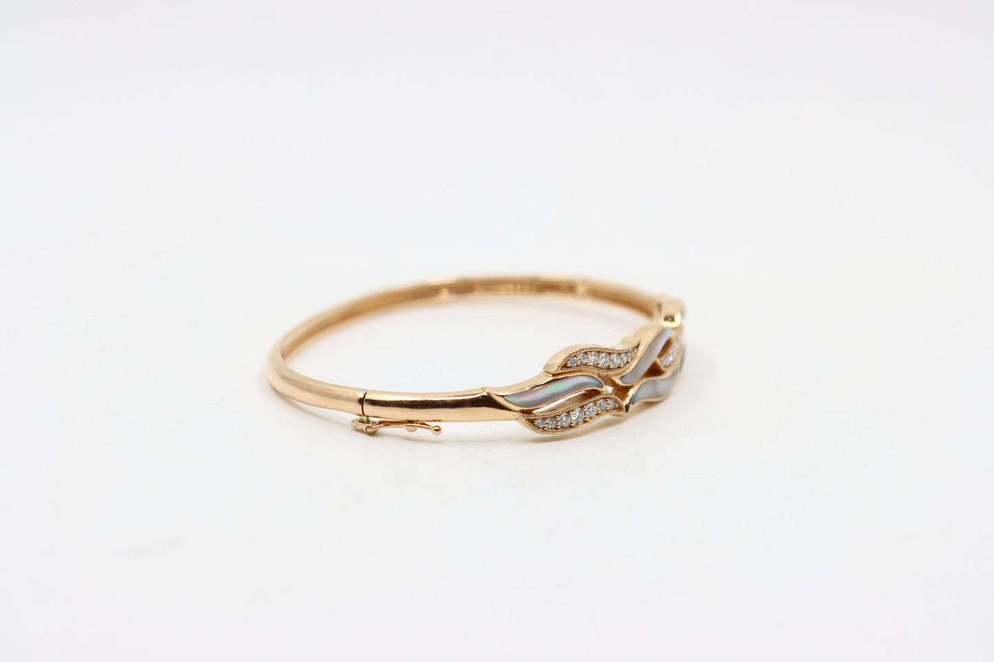 Kabana 14K Gold Diamond Mother of Pearl Bracelet