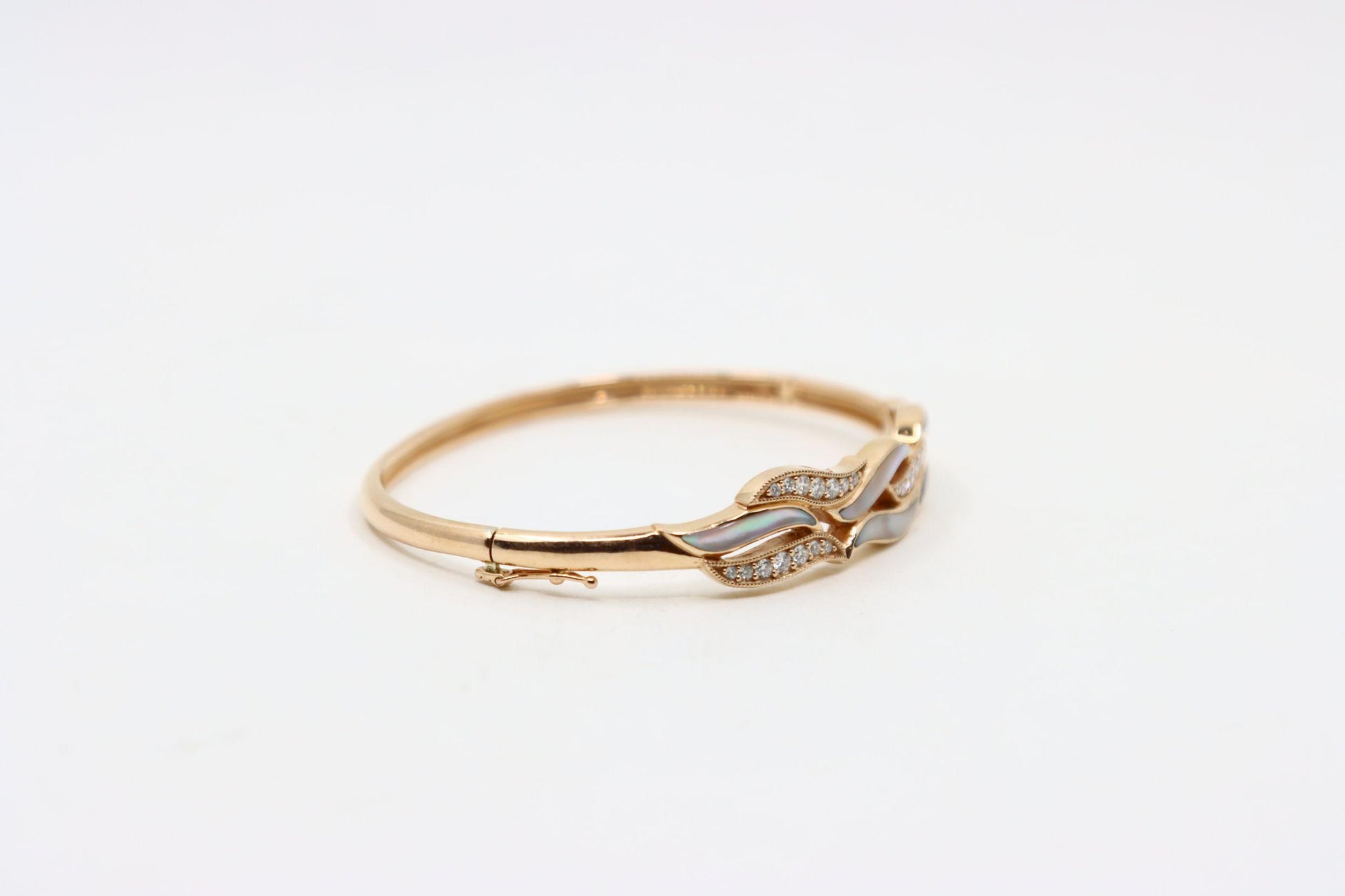 Kabana 14K Gold Diamond Mother of Pearl Bracelet