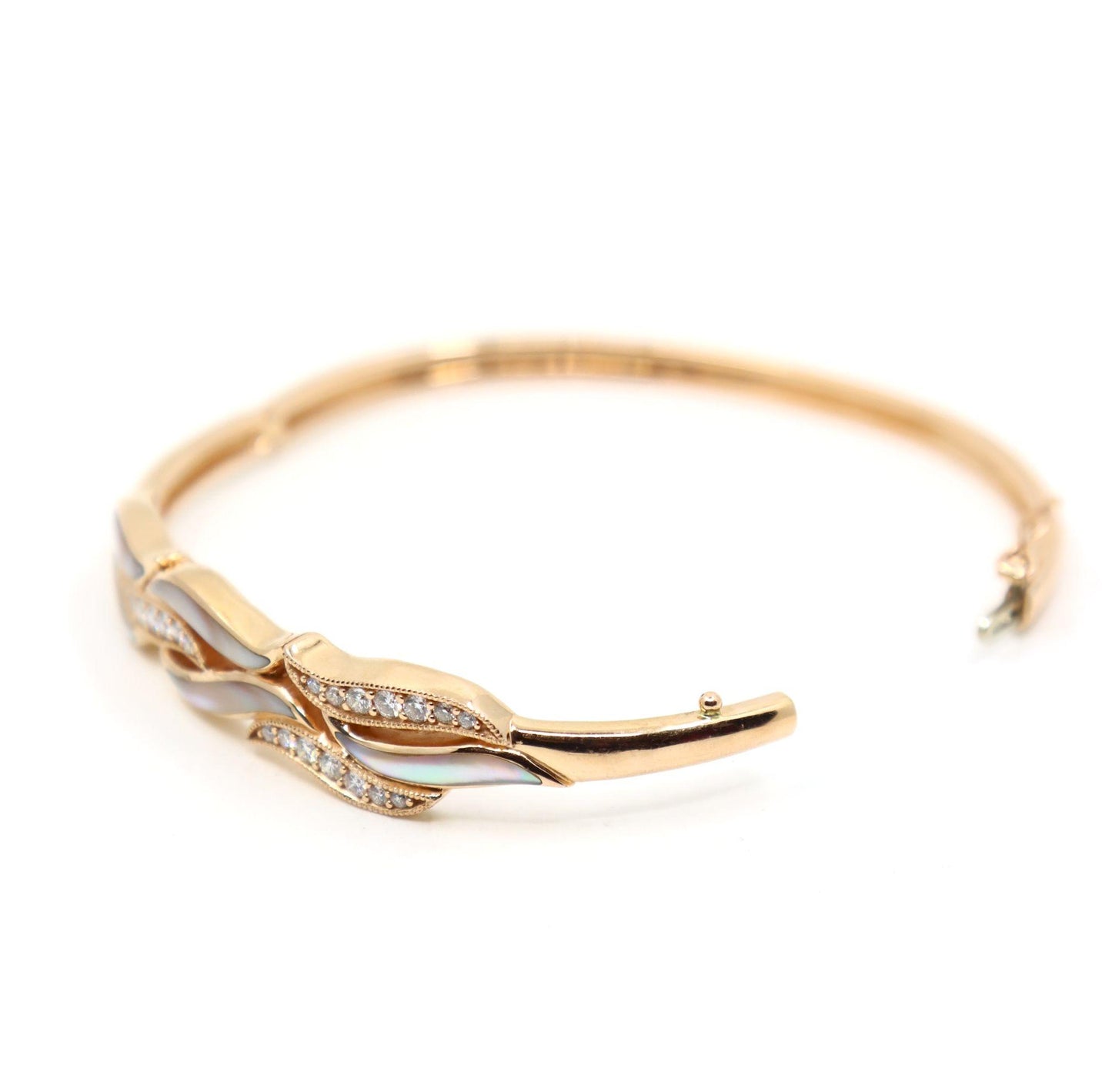 Kabana 14K Gold Diamond Mother of Pearl Bracelet