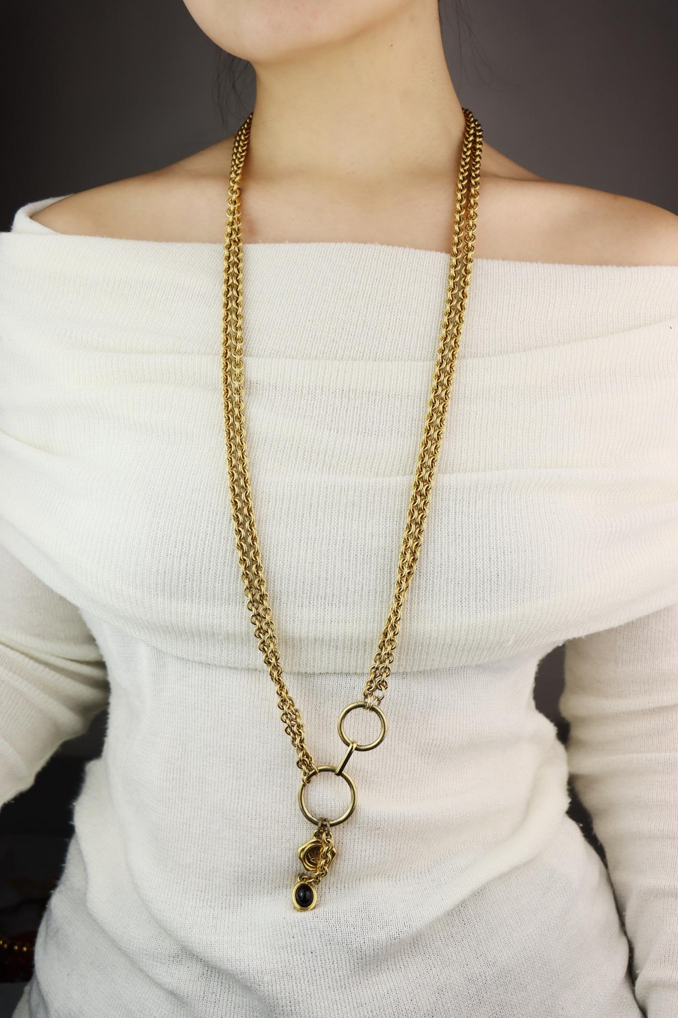 Vintage Fendi Gold Tone Chain Necklace