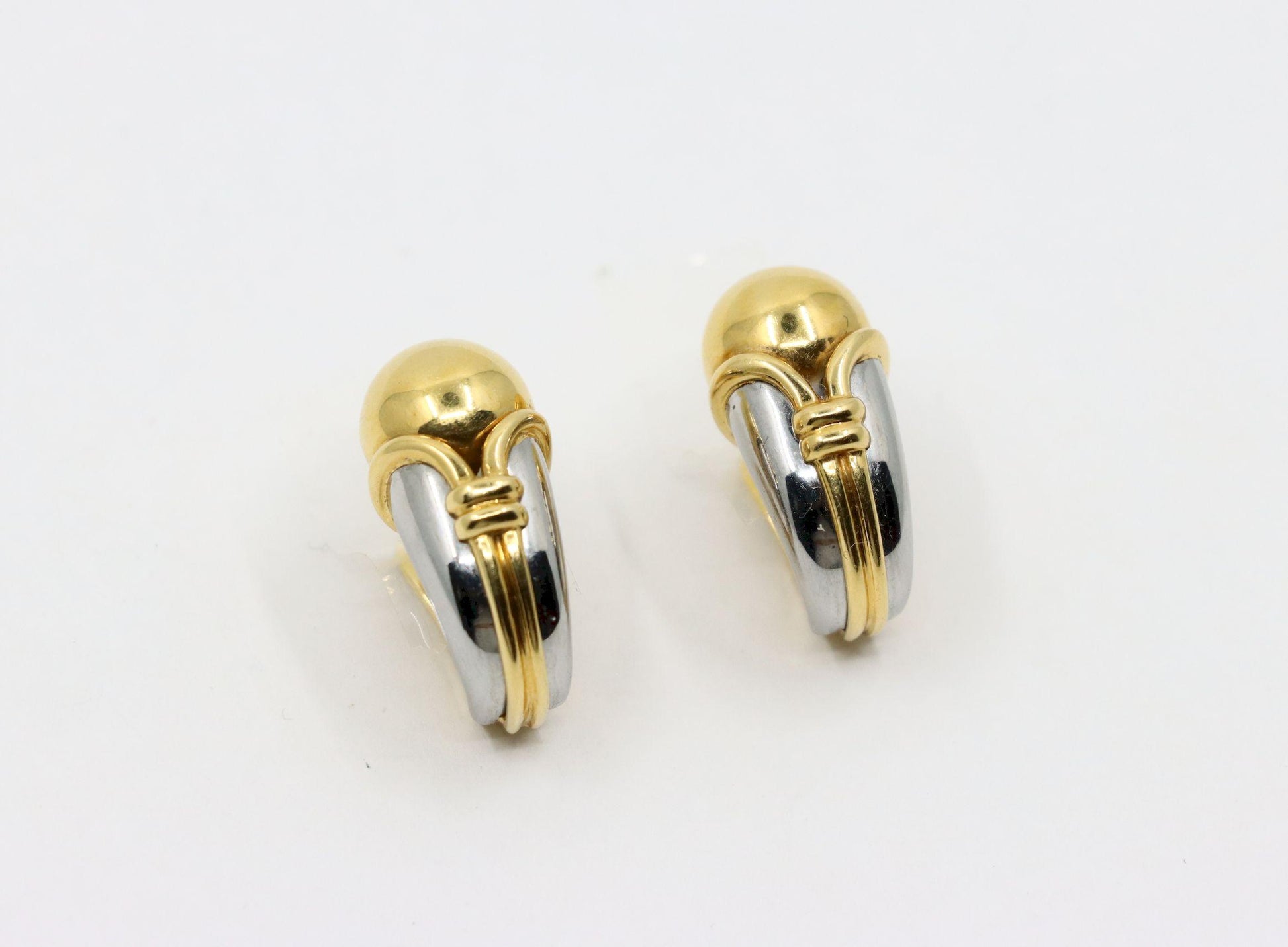 Bulgari 18K Yellow White Gold Earring