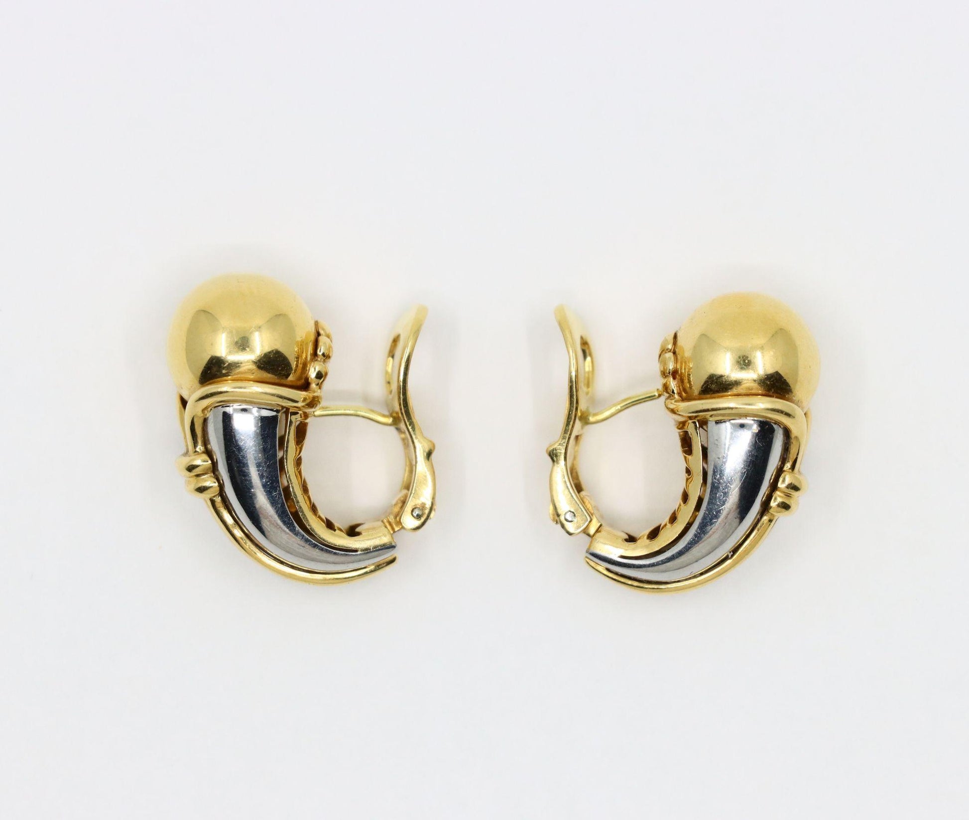 Bulgari 18K Yellow White Gold Earring