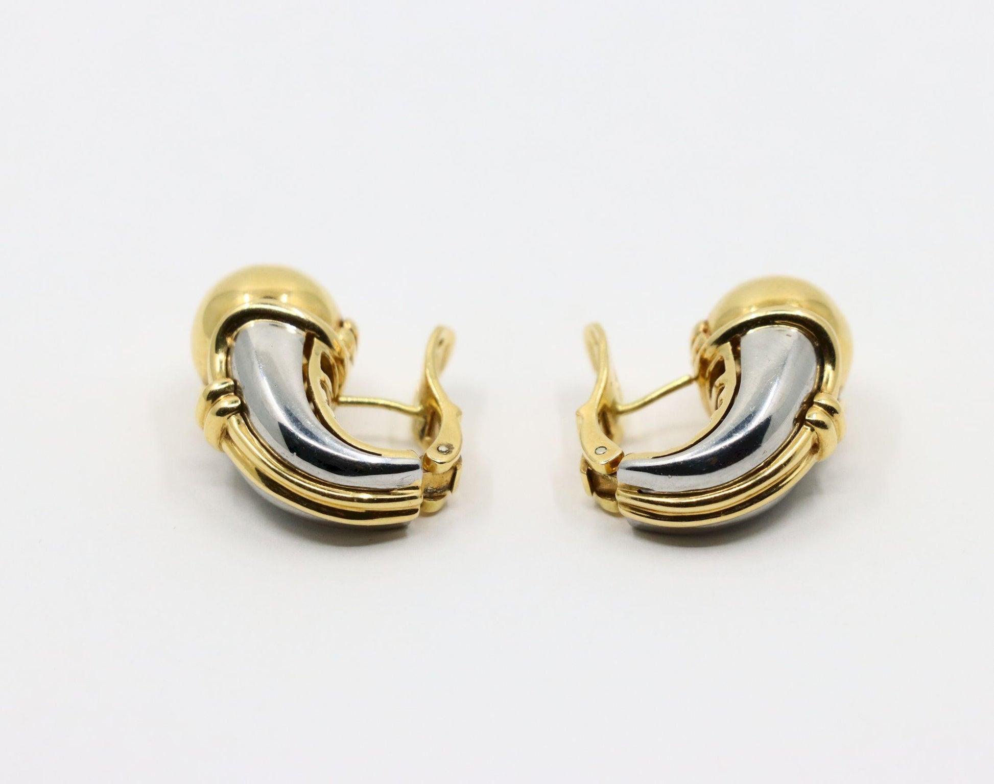 Bulgari 18K Yellow White Gold Earring