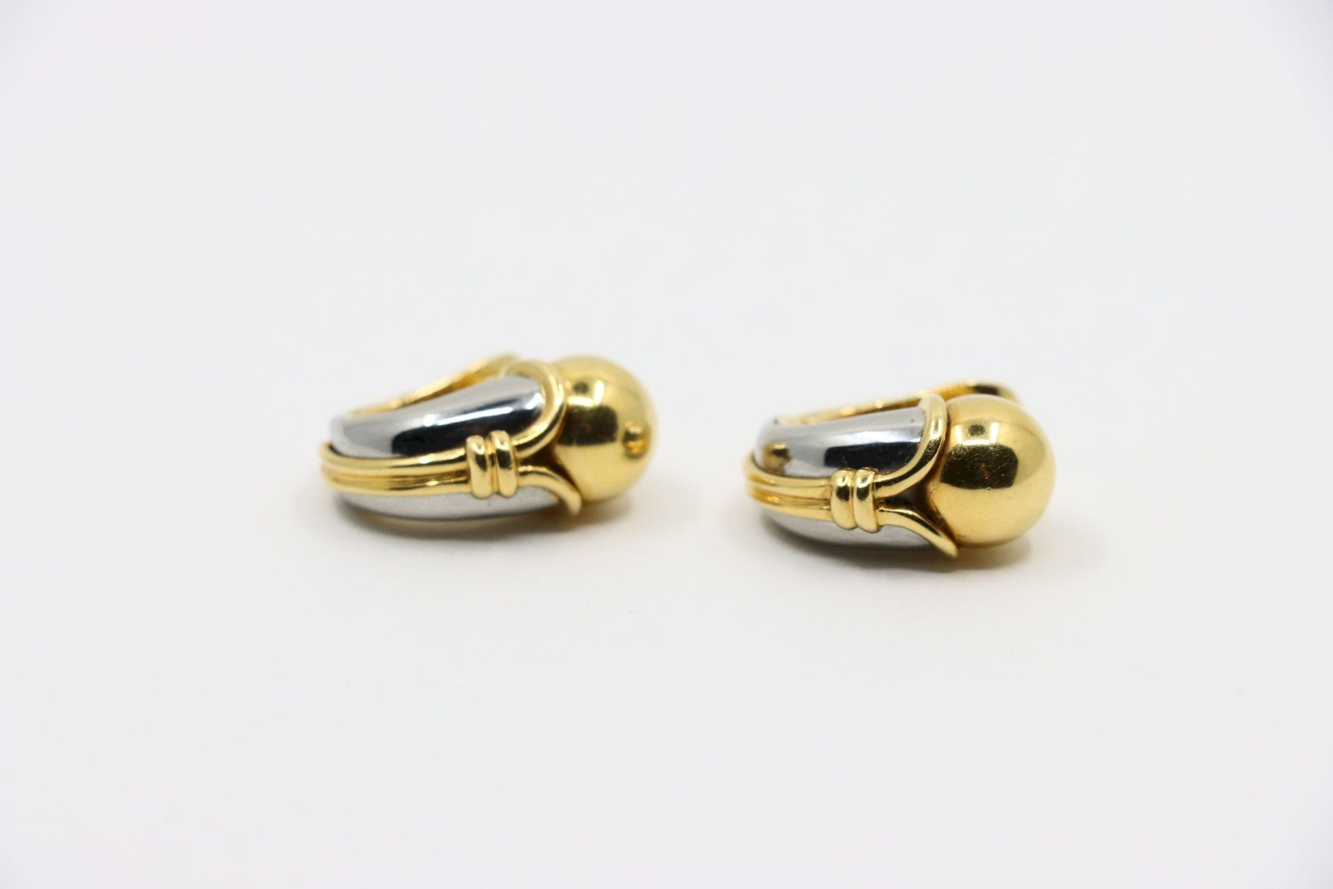 Bulgari 18K Yellow White Gold Earring