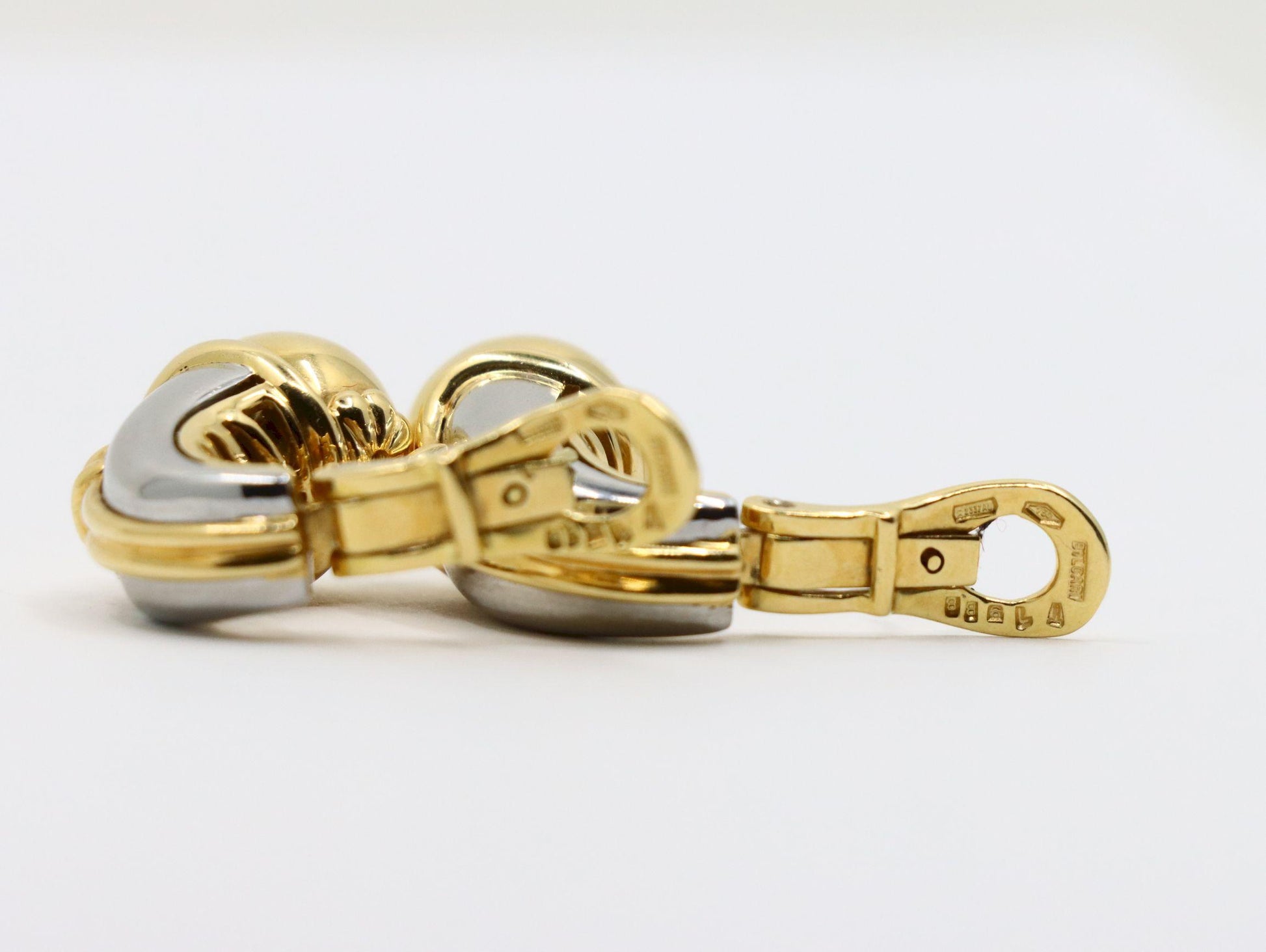 Bulgari 18K Yellow White Gold Earring