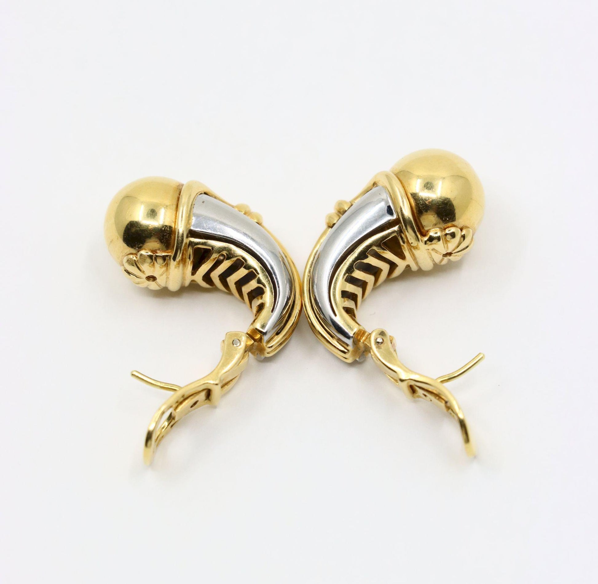 Bulgari 18K Yellow White Gold Earring