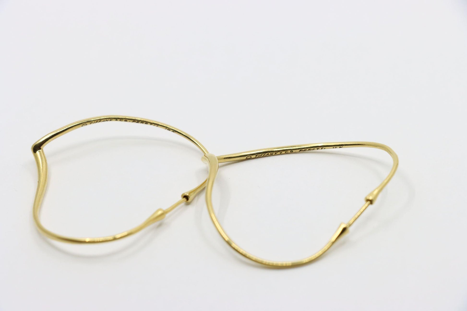 Tiffany & Co. Elsa Peretti 18K Gold Heart Shape Hoop Earrings
