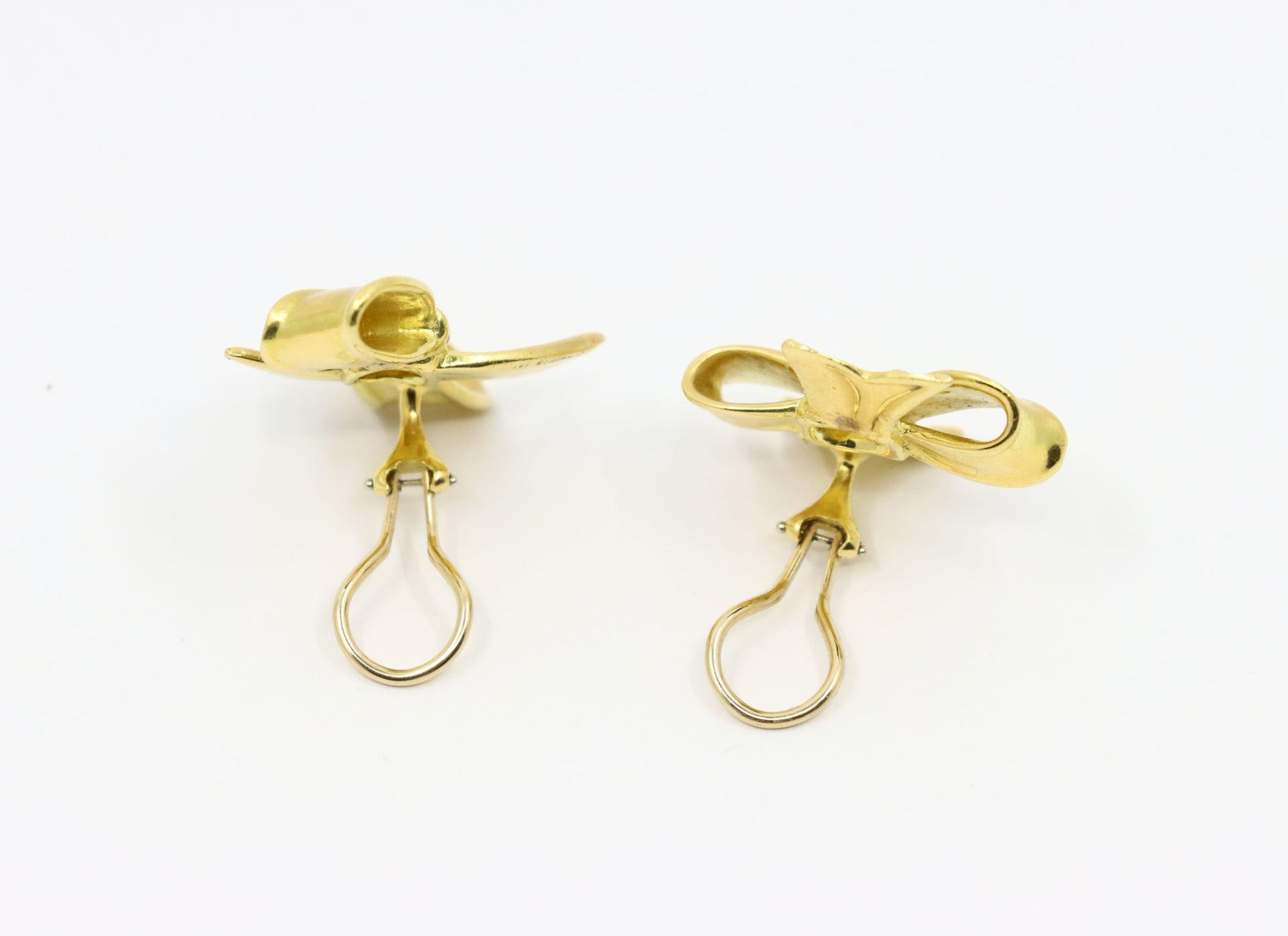 Angela Cummings 1984's 18K Gold Bow Tie Earrings