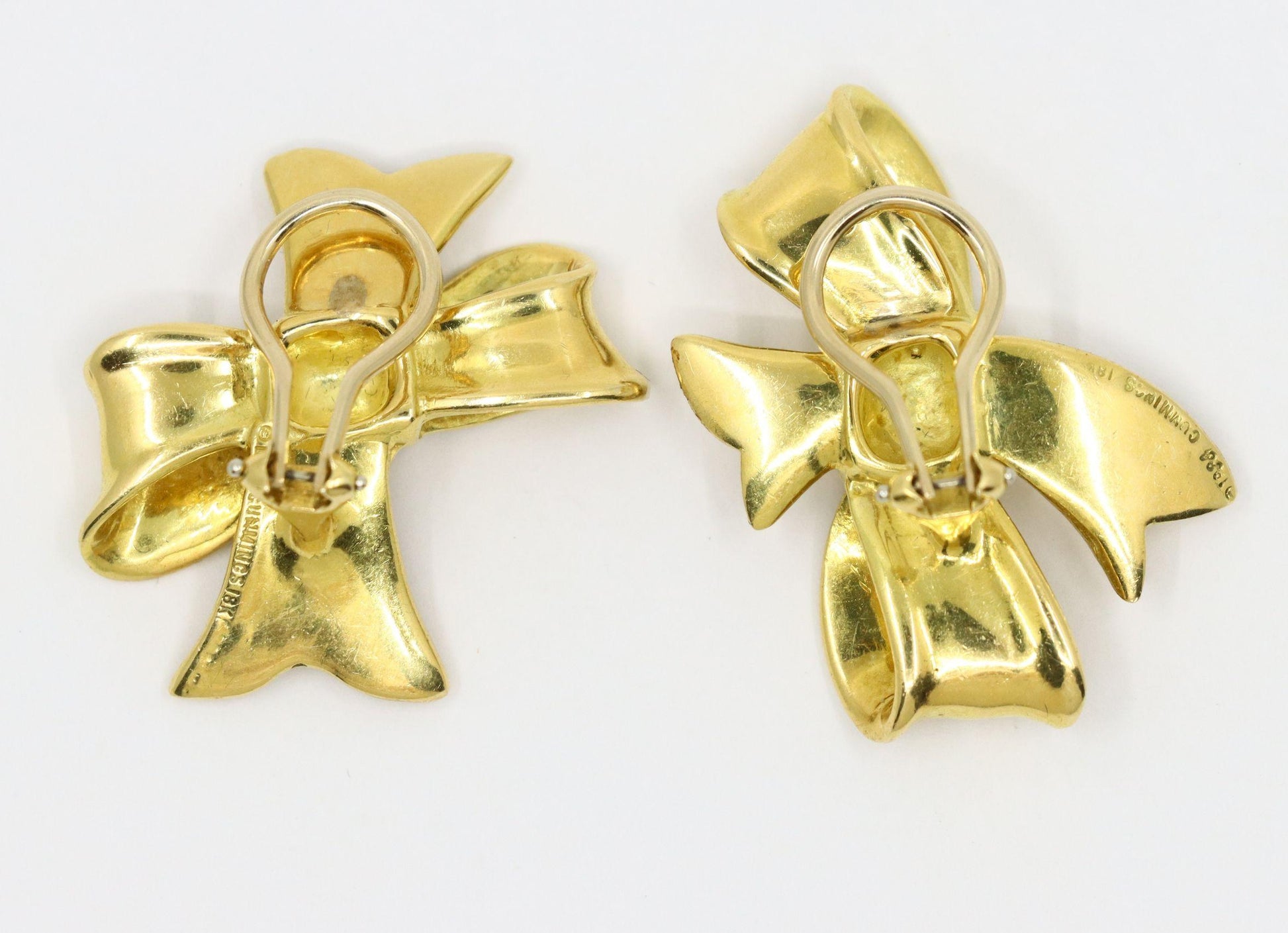 Angela Cummings 1984's 18K Gold Bow Tie Earrings