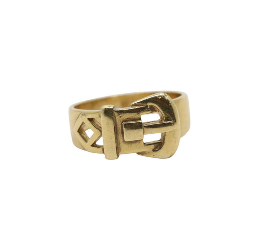 Antique 9K Gold Belt Ring