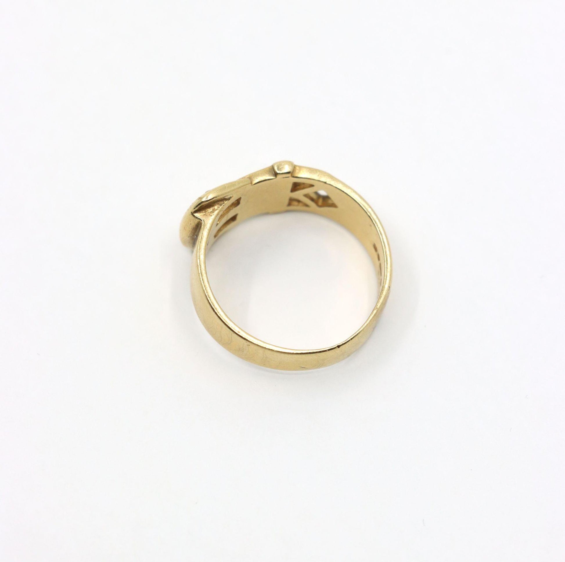 Antique 9K Gold Belt Ring