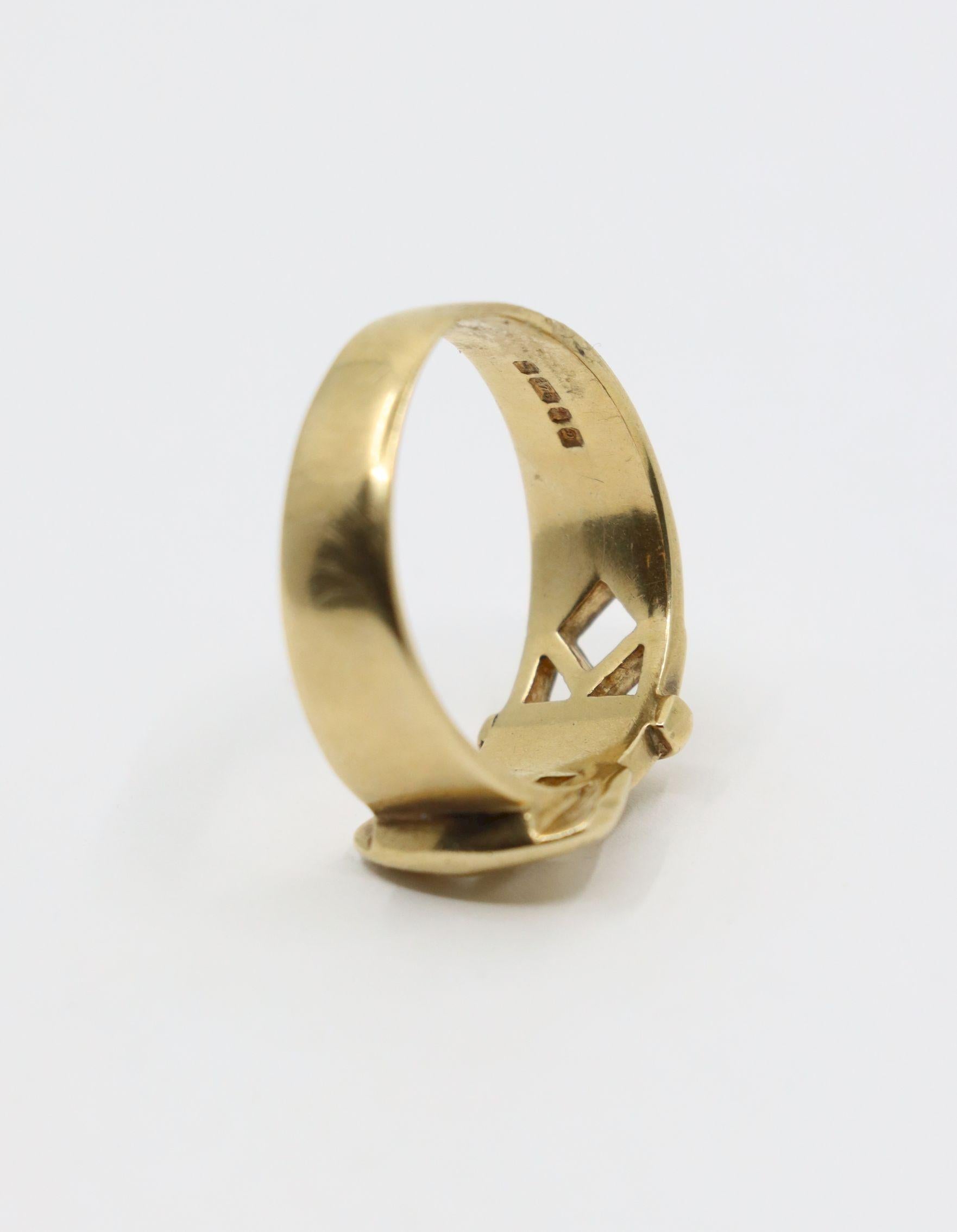 Antique 9K Gold Belt Ring