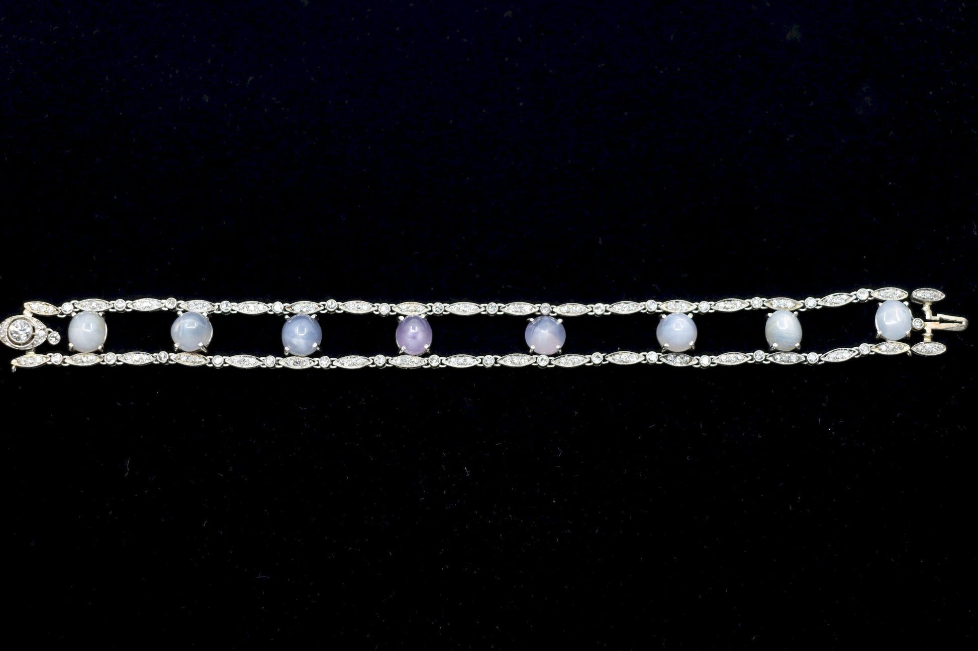 Vintage Tiffany & Co. Platinum Diamond Star Sapphire Bracelet