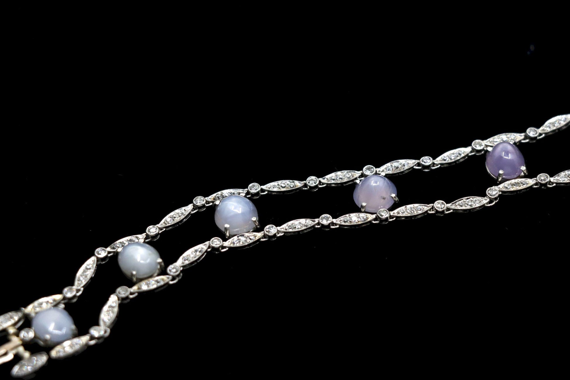 Vintage Tiffany & Co. Platinum Diamond Star Sapphire Bracelet