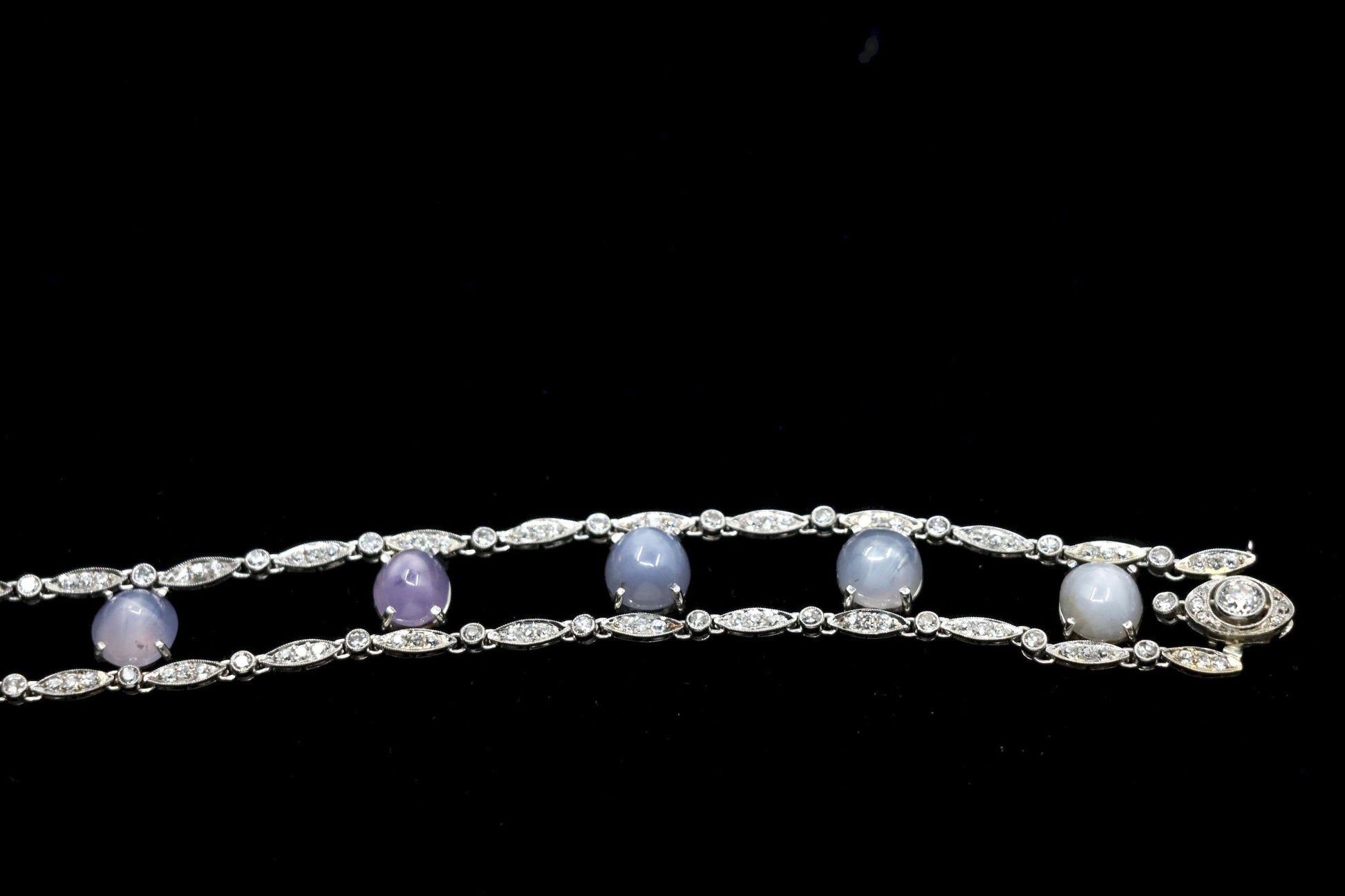 Vintage Tiffany & Co. Platinum Diamond Star Sapphire Bracelet