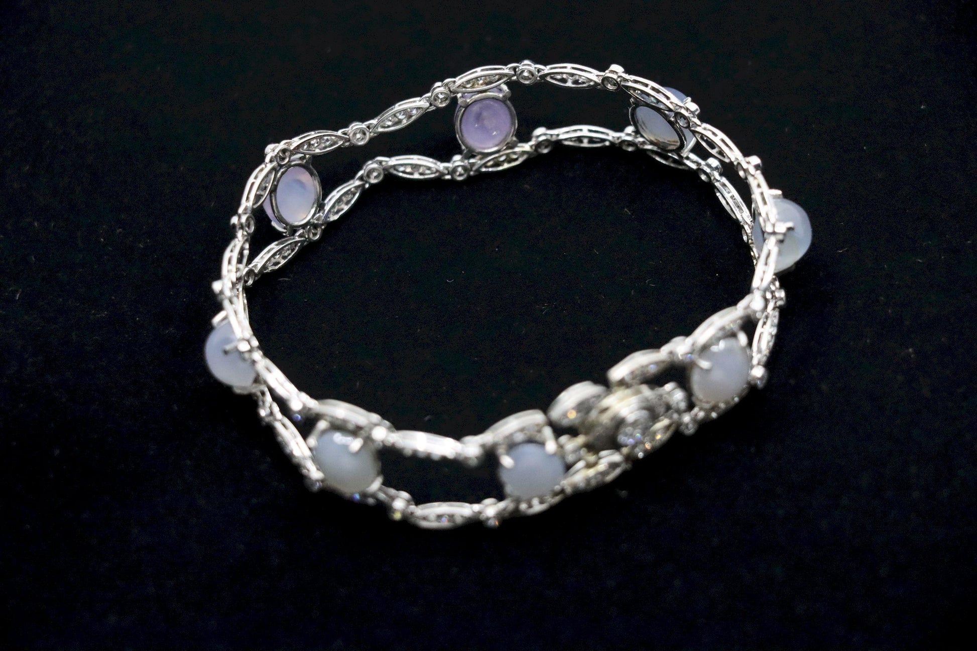 Vintage Tiffany & Co. Platinum Diamond Star Sapphire Bracelet