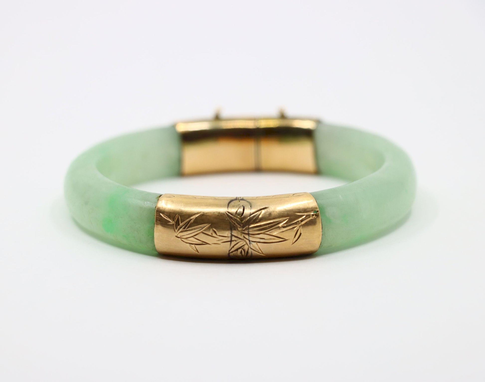 Vintage 14K Gold Jade Bracelet