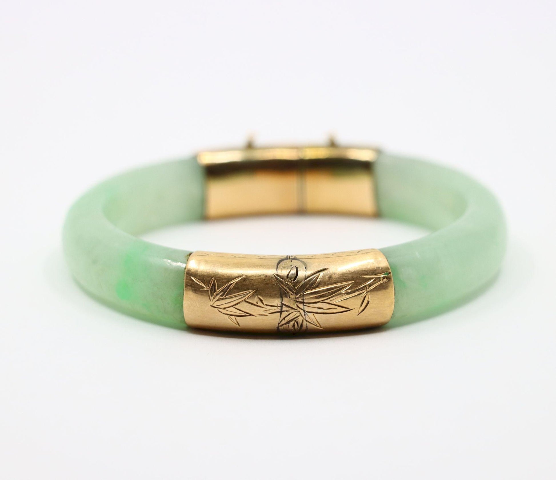 Vintage 14K Gold Jade Bracelet