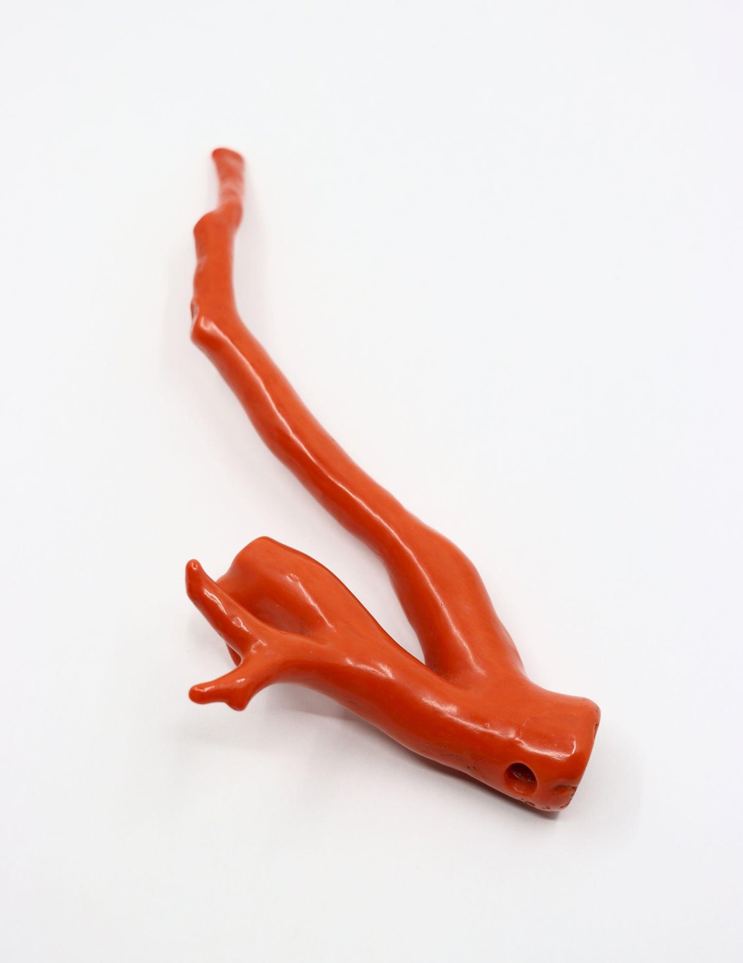 Large Natural Red Coral Branch  Pendant