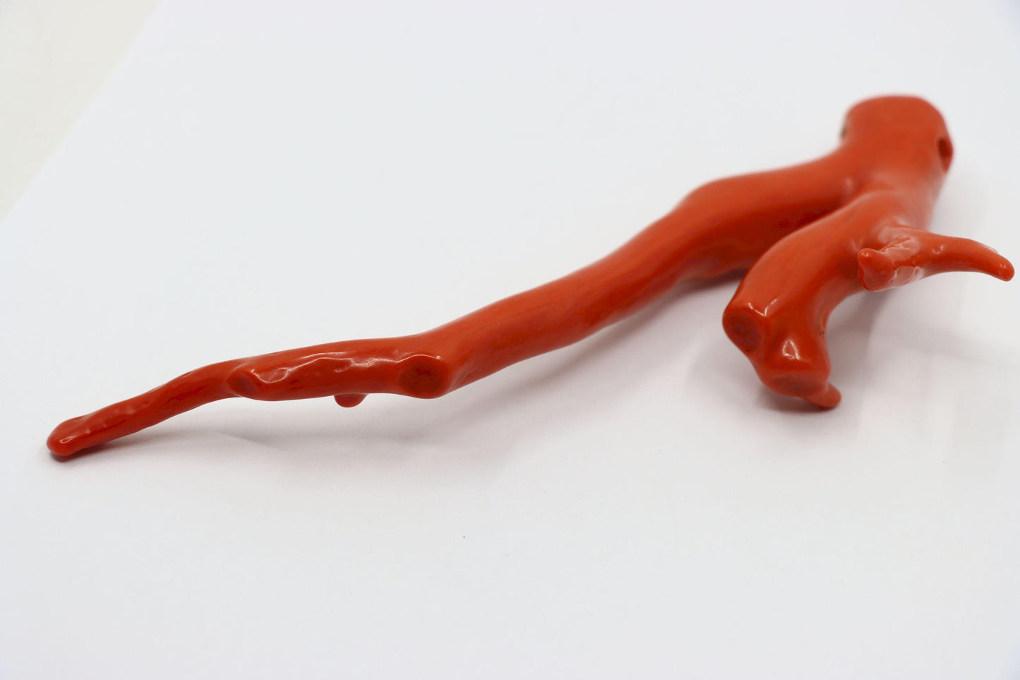 Large Natural Red Coral Branch  Pendant